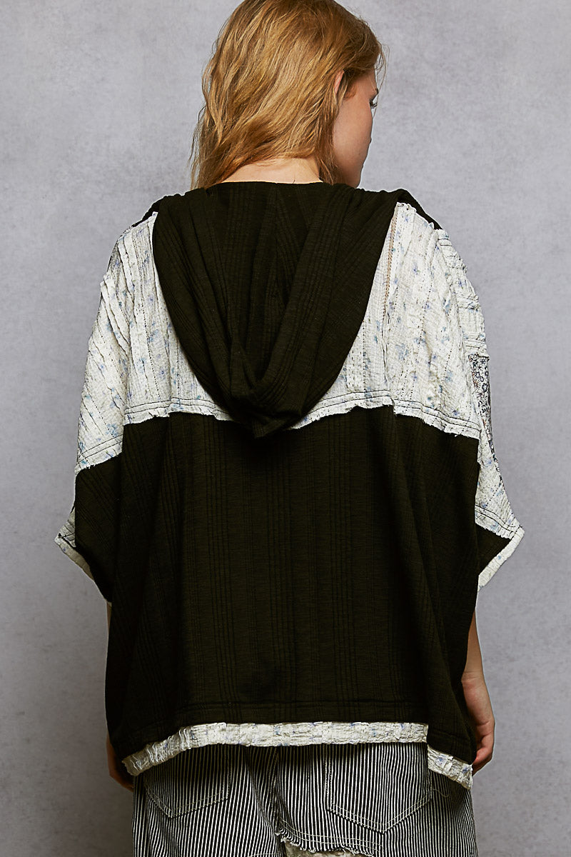 POL Black Star Hoodie Top