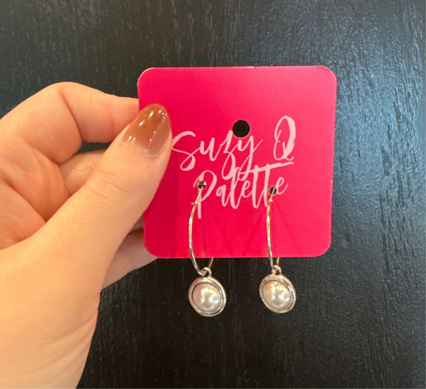 Pearl Hoop Earrings