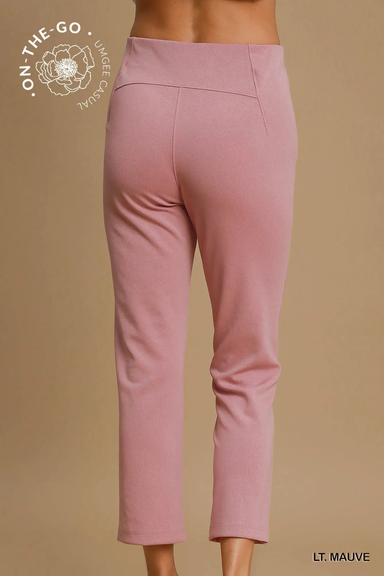 UMGEE Lt. Mauve Modal Blend High Rise Cropped Pants * Market Special *