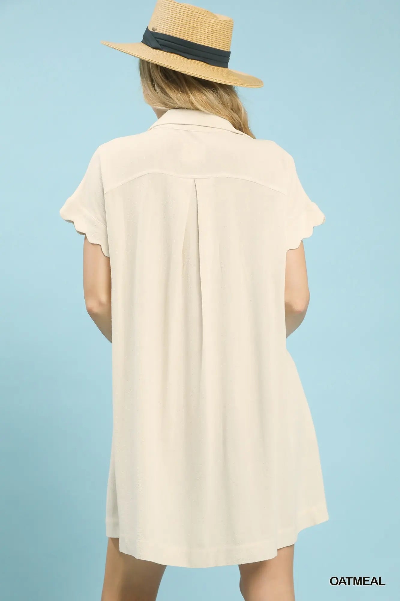 UMGEE Oatmeal Scalloped Dress
