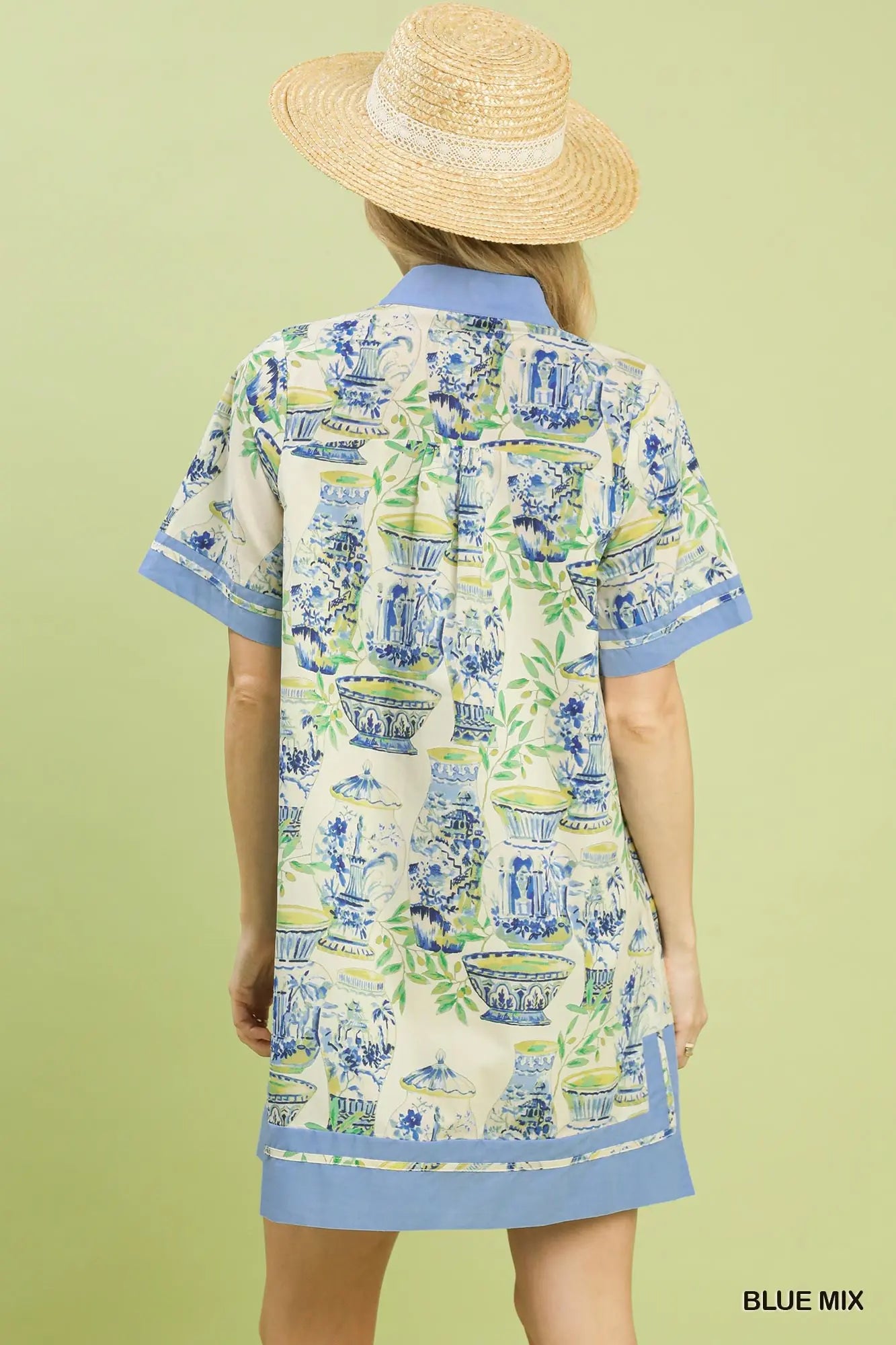 UMGEE Blue Abstract Mini Dress
