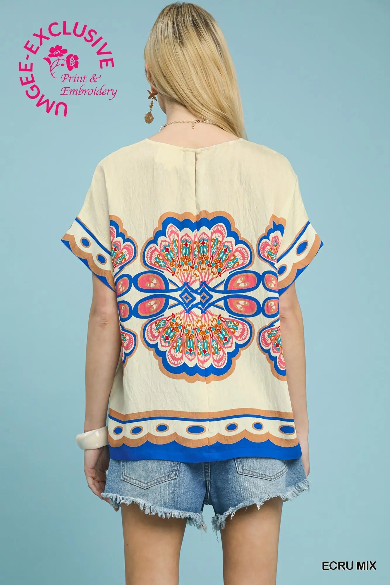 UMGEE Ecru Medallion Top