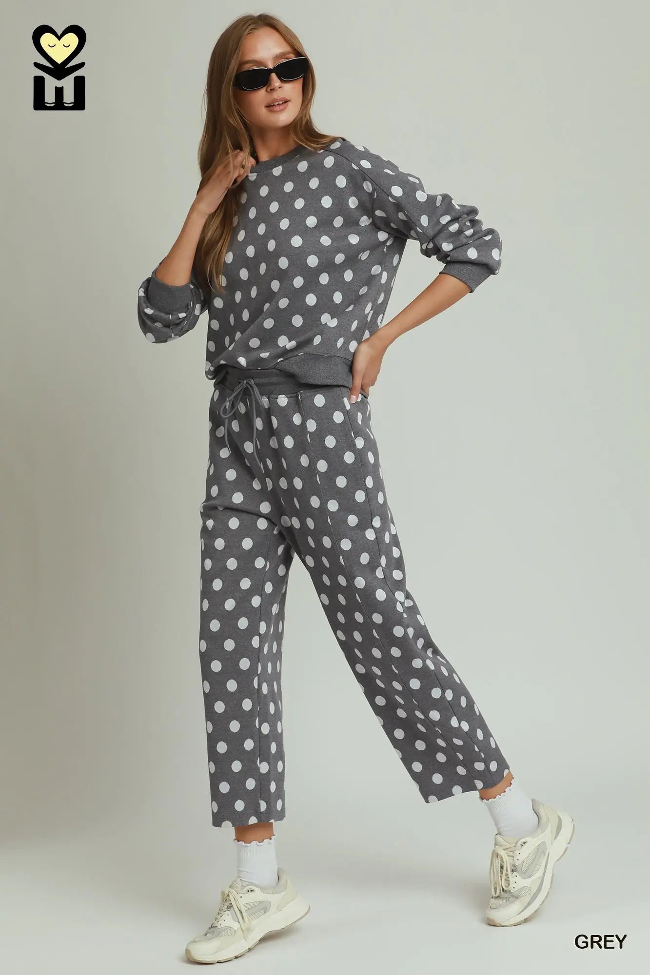 UMGEE Grey Polka Dot Set