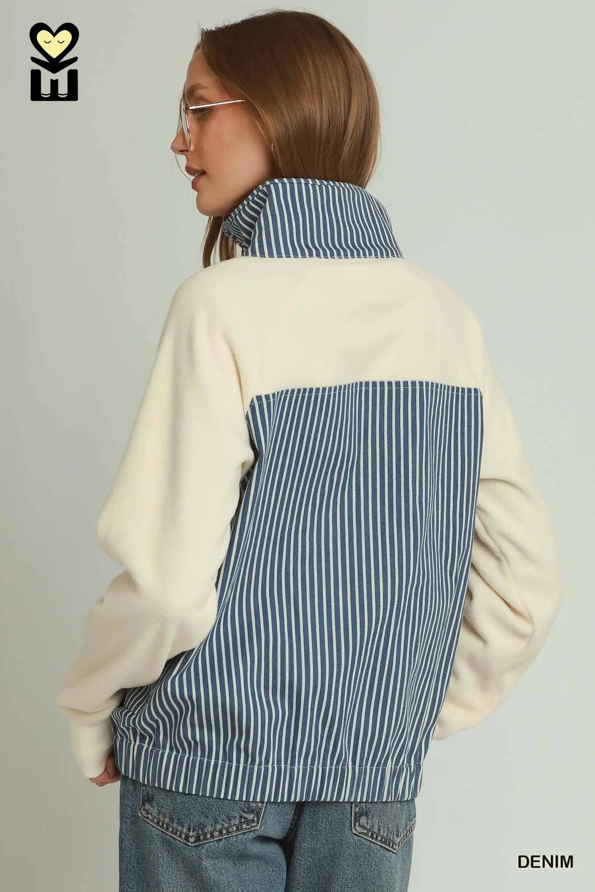 UMGEE Denim Stripe Pullover