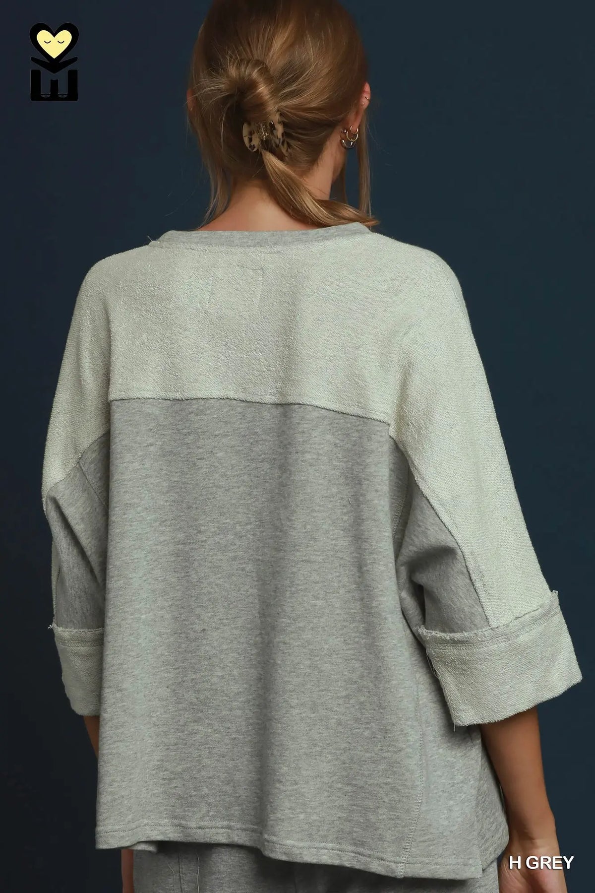UMGEE H Grey French Terry Pullover
