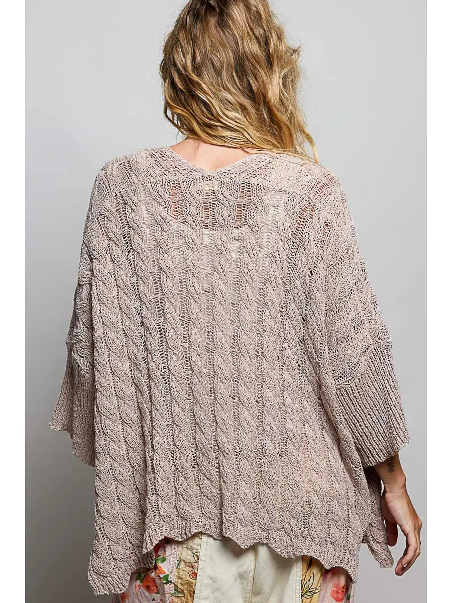 POL Carmel Almond Cardigan
