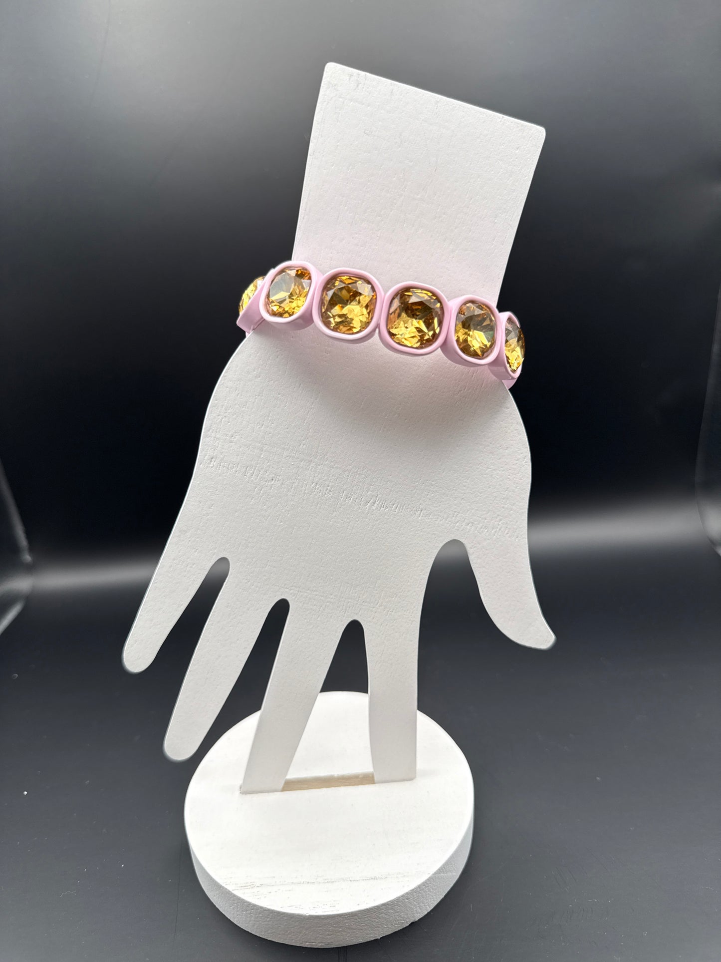 Amber Stone Pink Bracelet