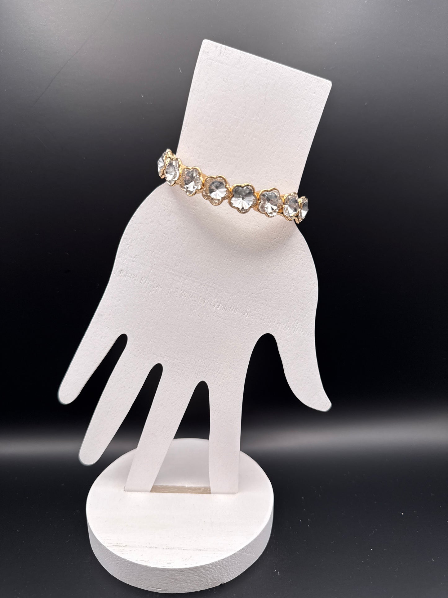 Crystal Flower Gold Bracelet