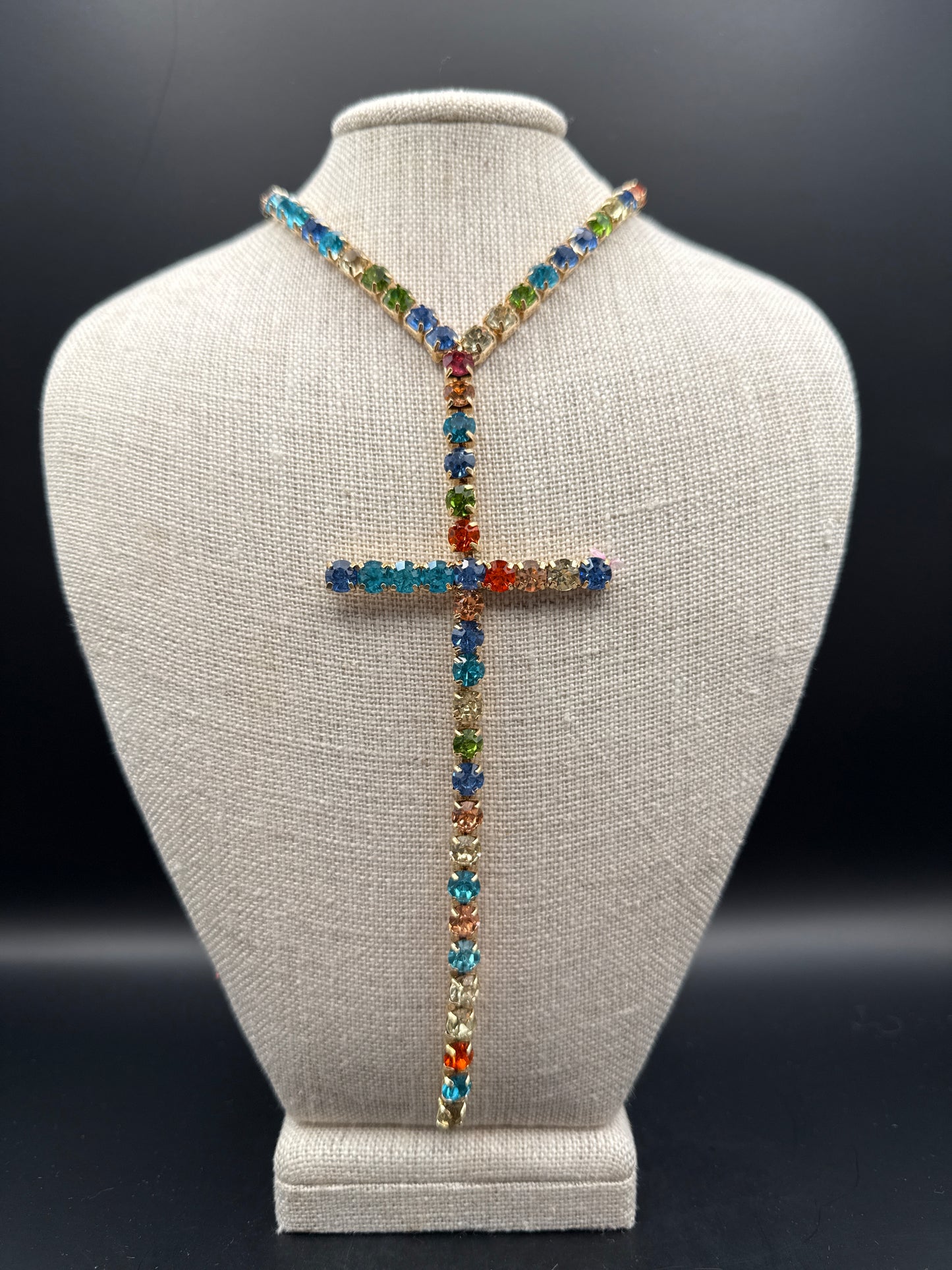 Multicolor Cross Necklace
