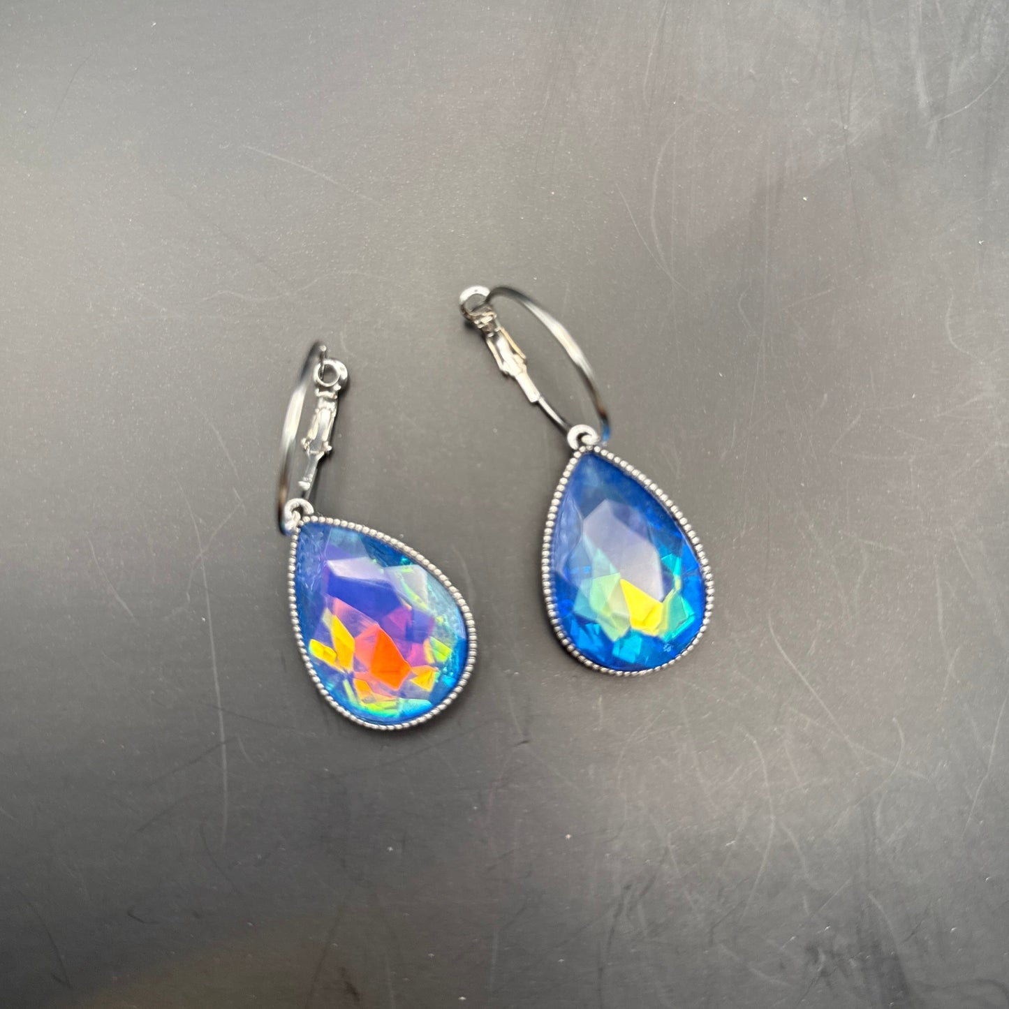 Ocean Blue Teardrop Earrings