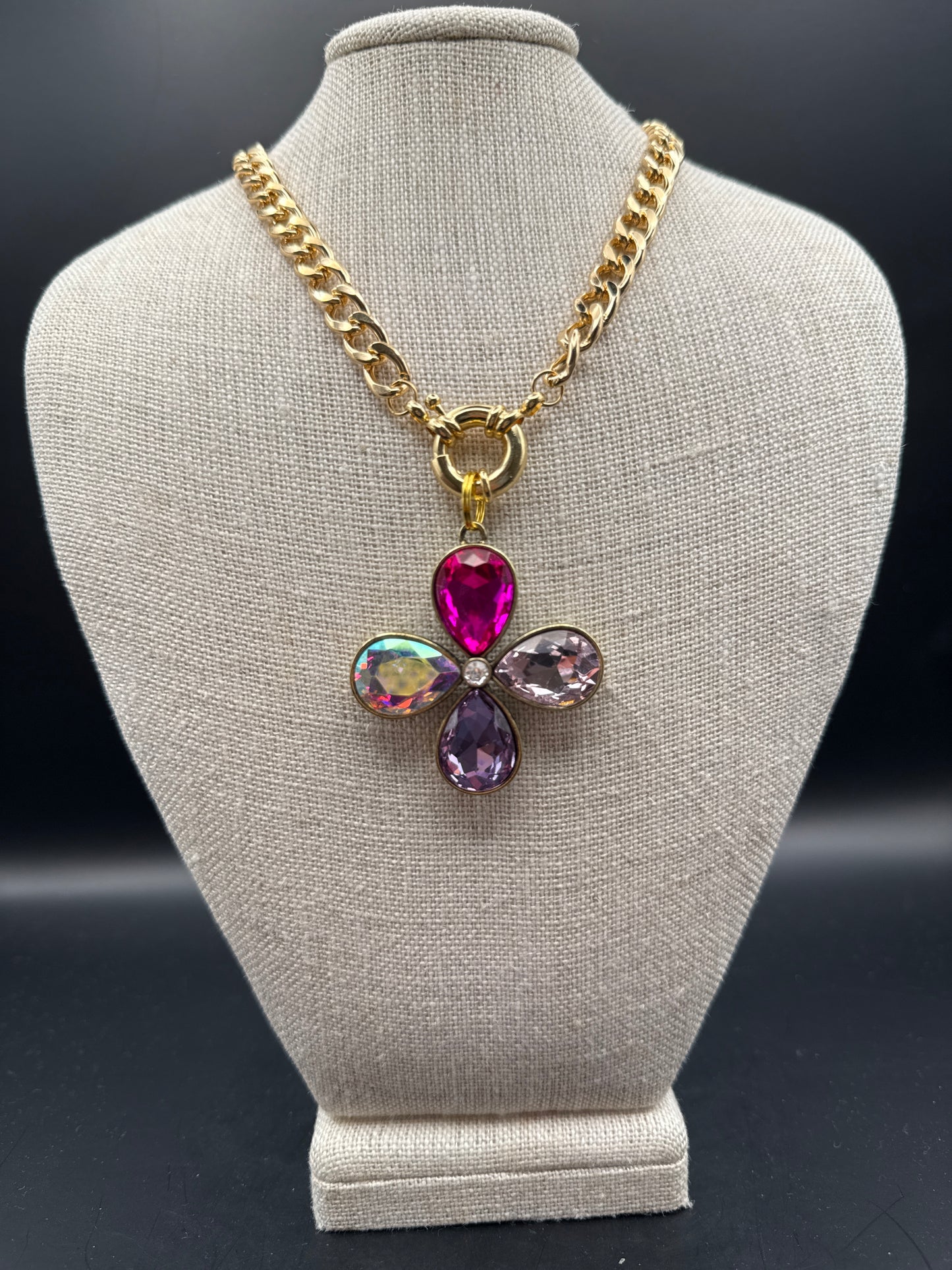 ALICE Multi Pink Flower Necklace