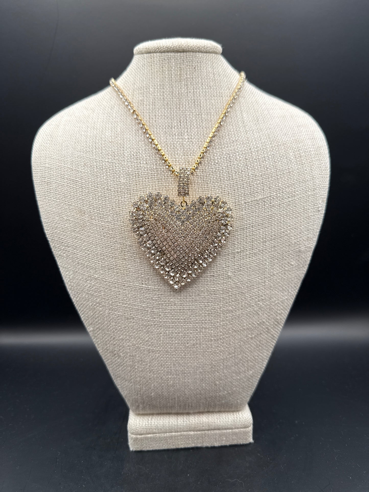 ALICE Promo Piece Crystal Gold Heart Necklace