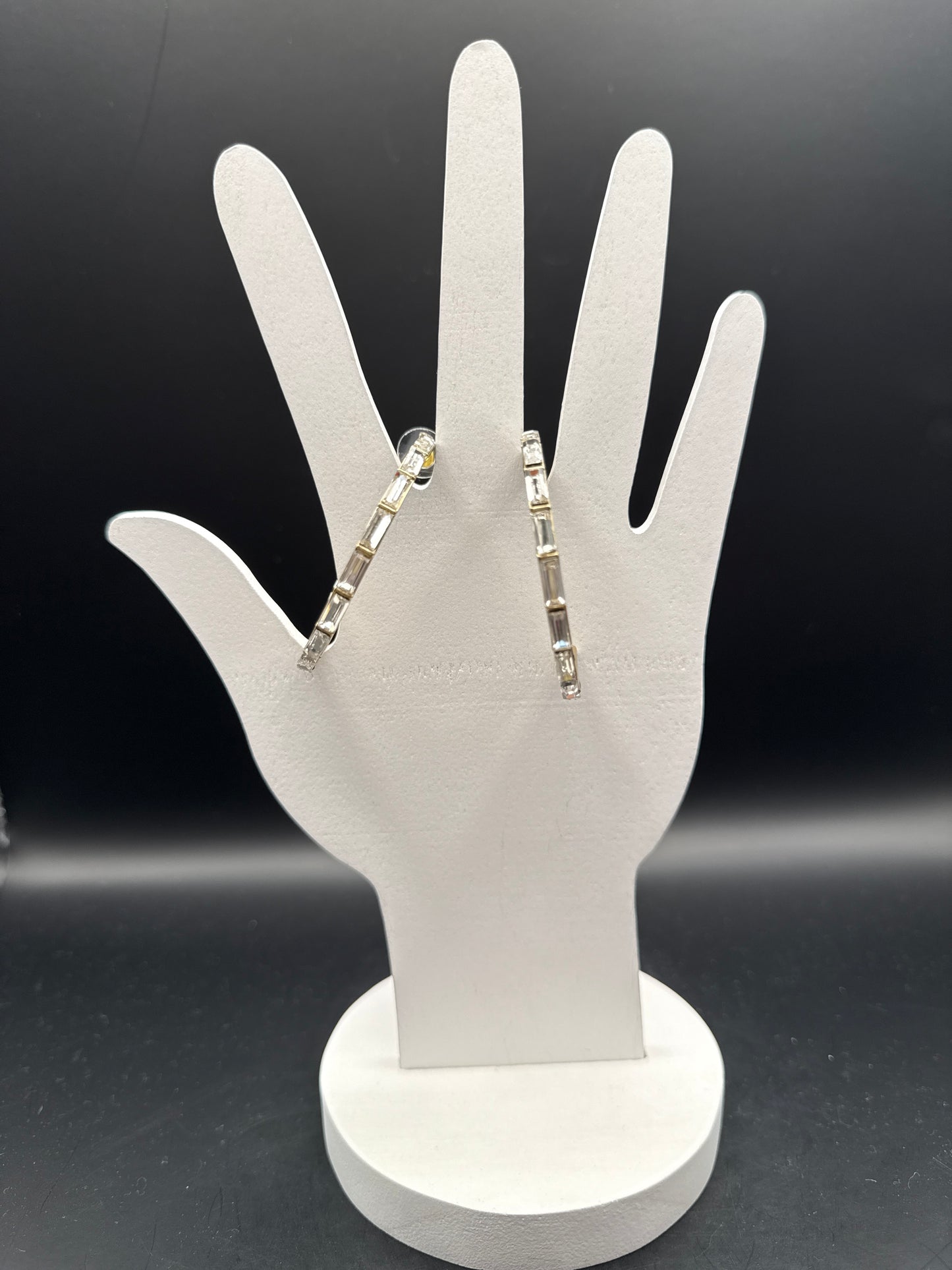 ALICE Baguette Crystal Hoop Earrings