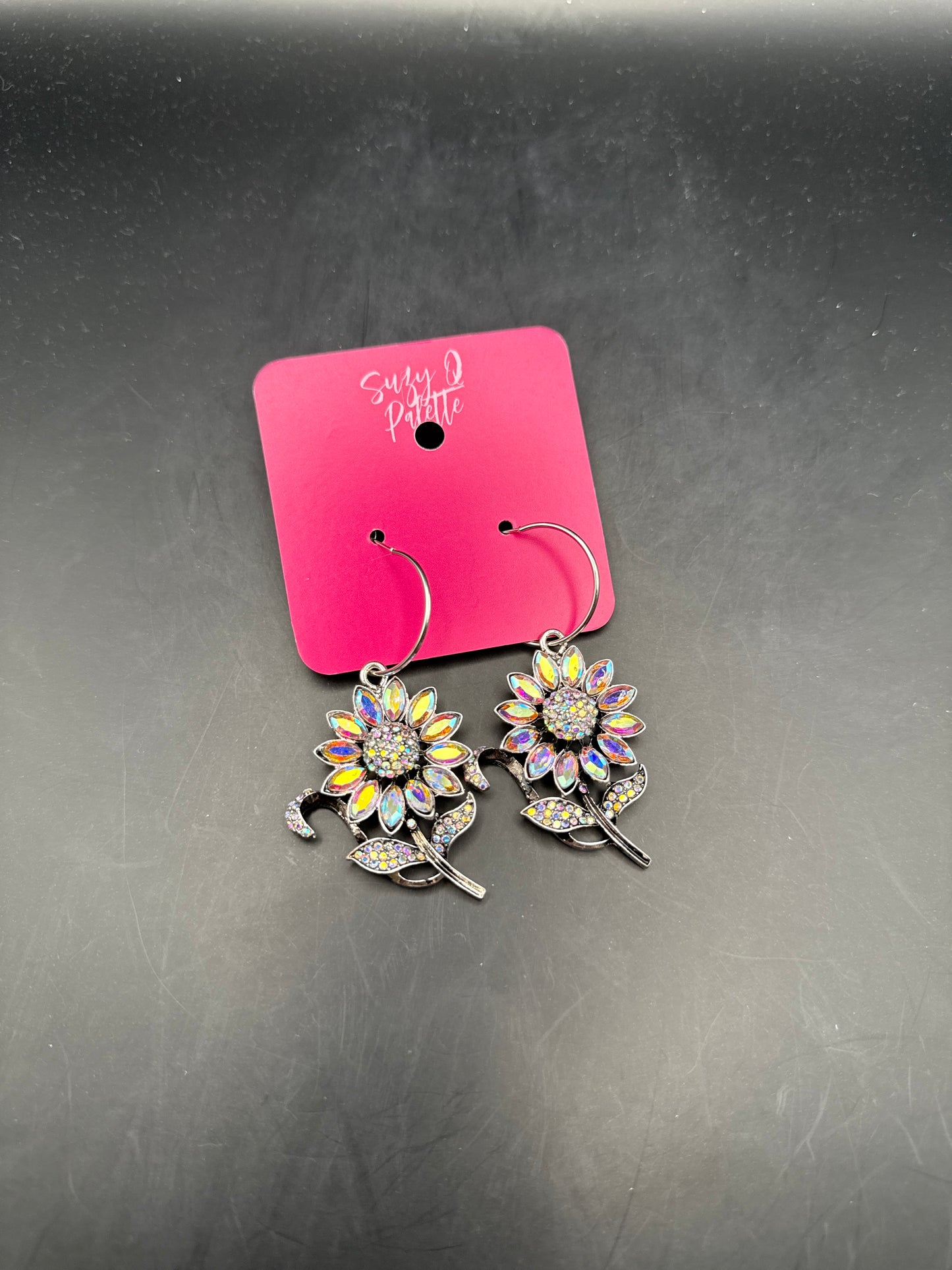 ALICE AB Stone Sunflower Earrings