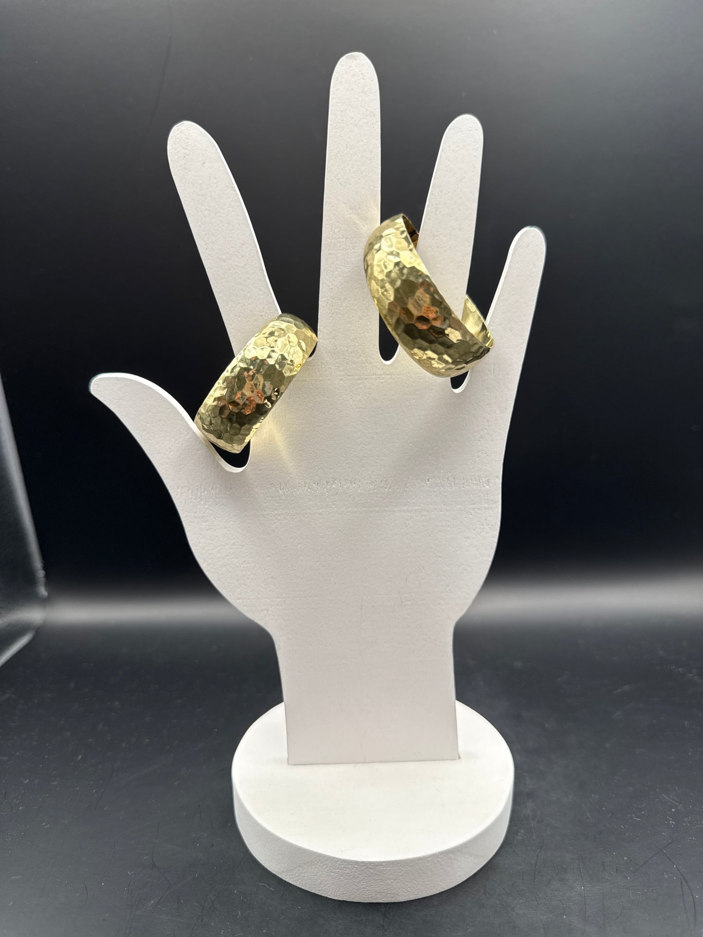 ALICE Gold Hammered Hoop Earrings