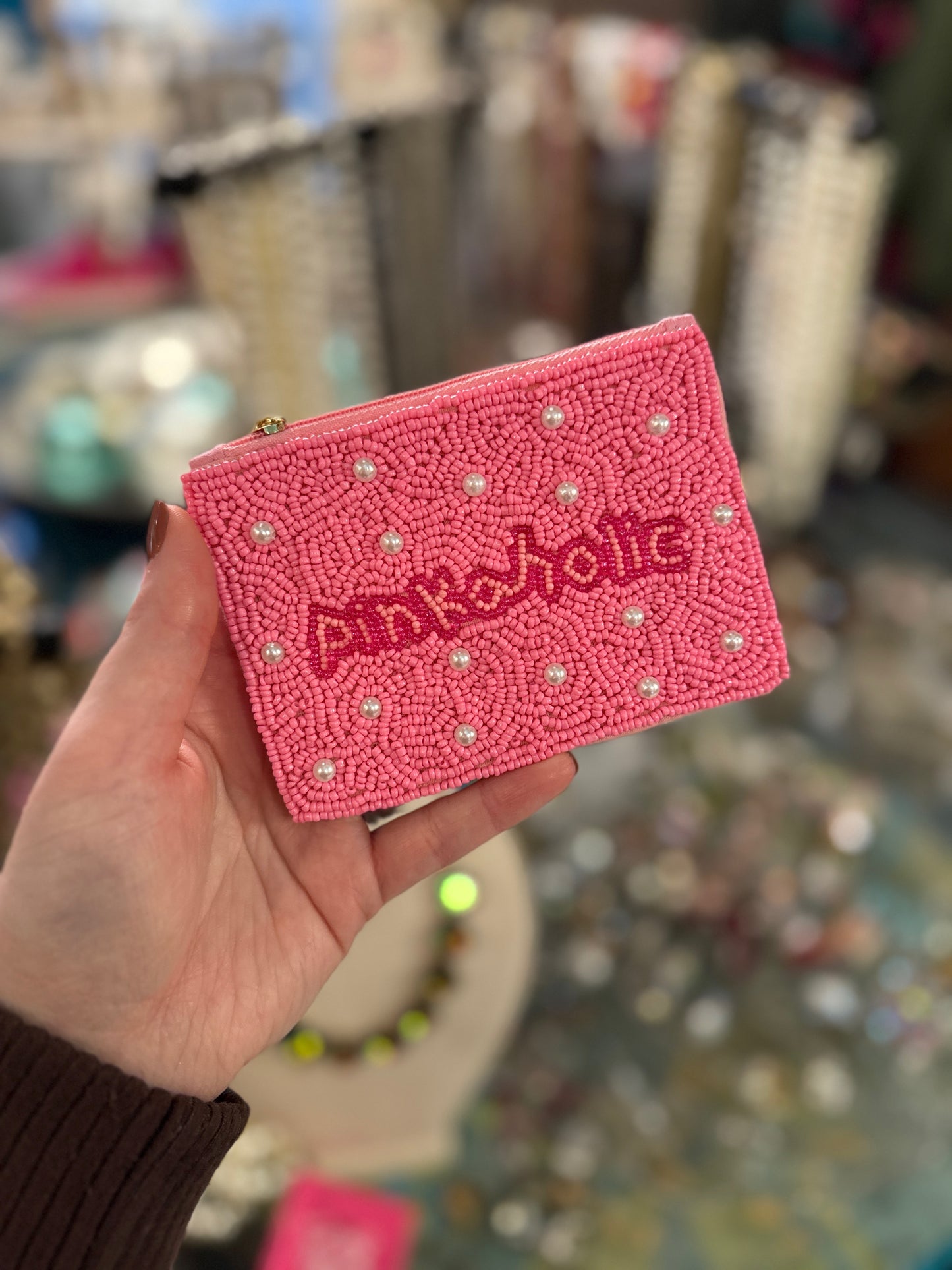 Pinkaholic Beaded Bag