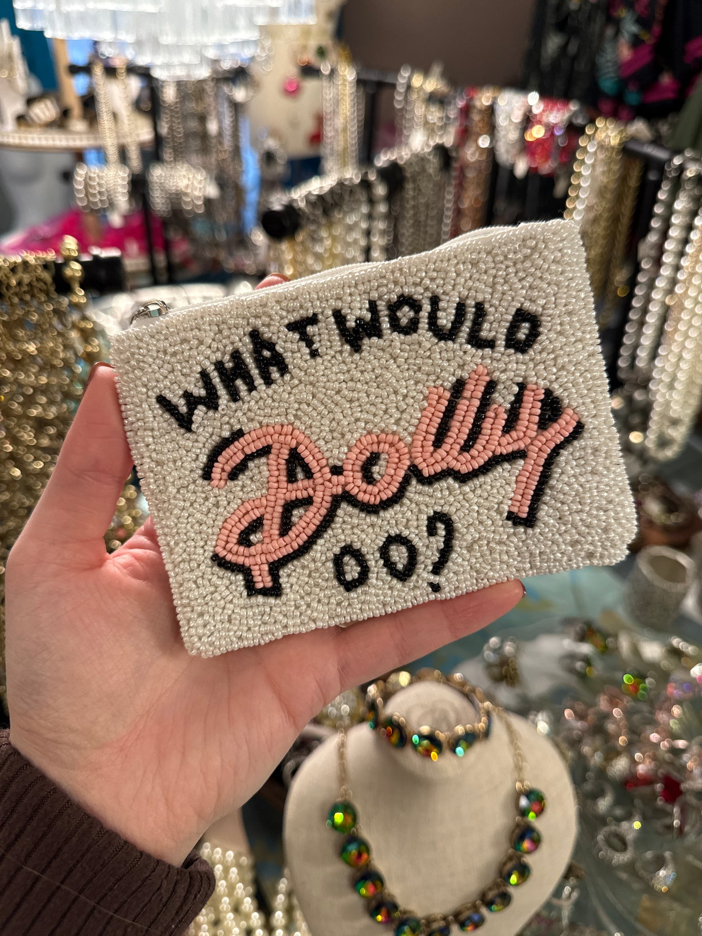 What Would Dolly Do Beaded Bag