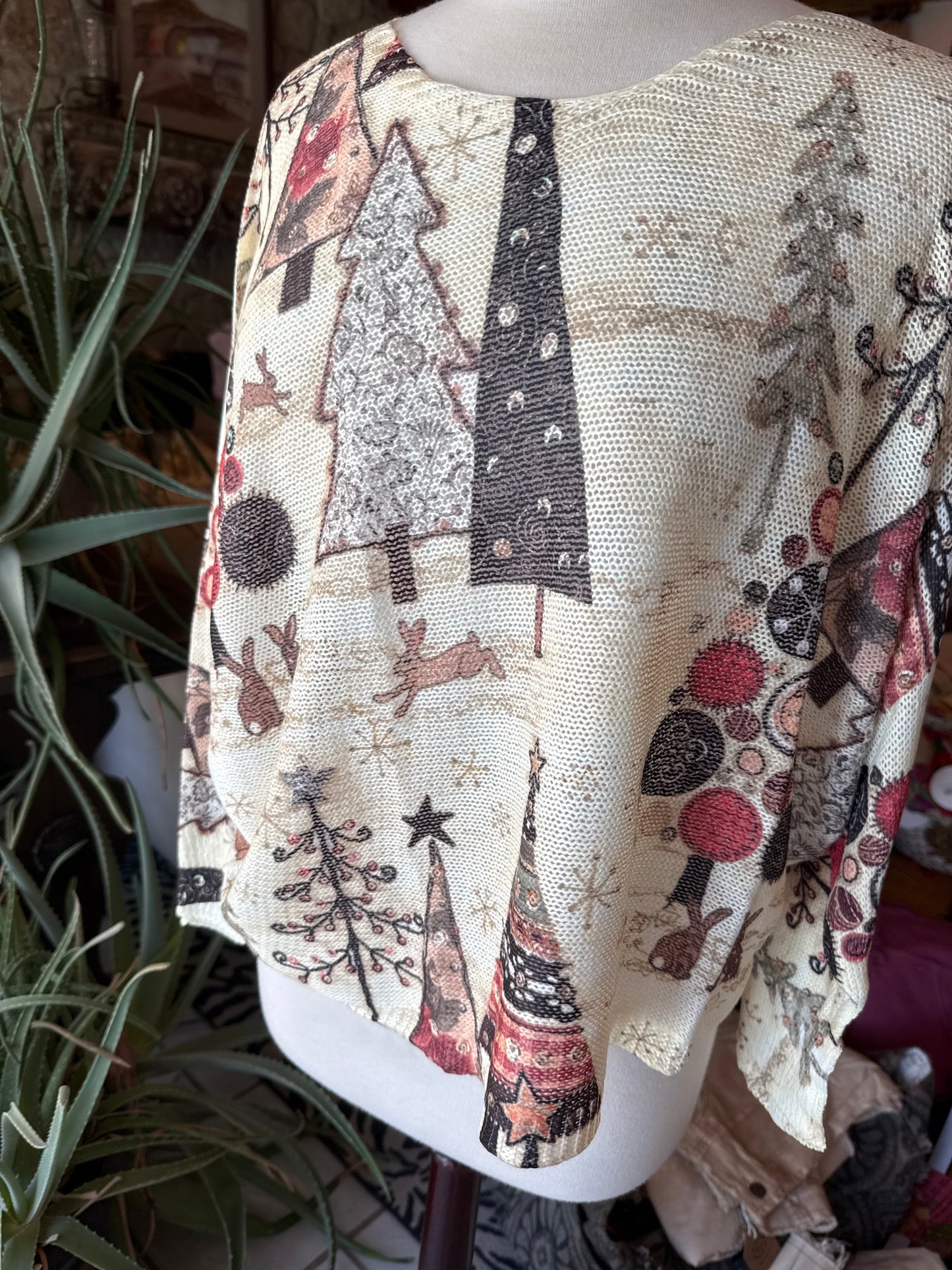 CENTO Beige Trees Top