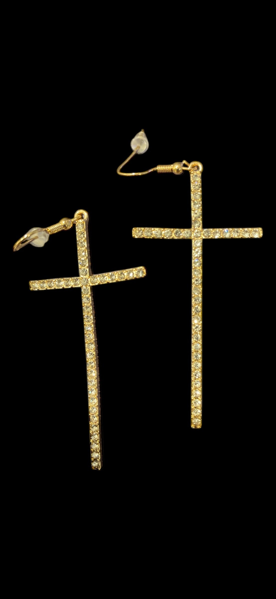 Gold plated Crystal Cross 2.5inch