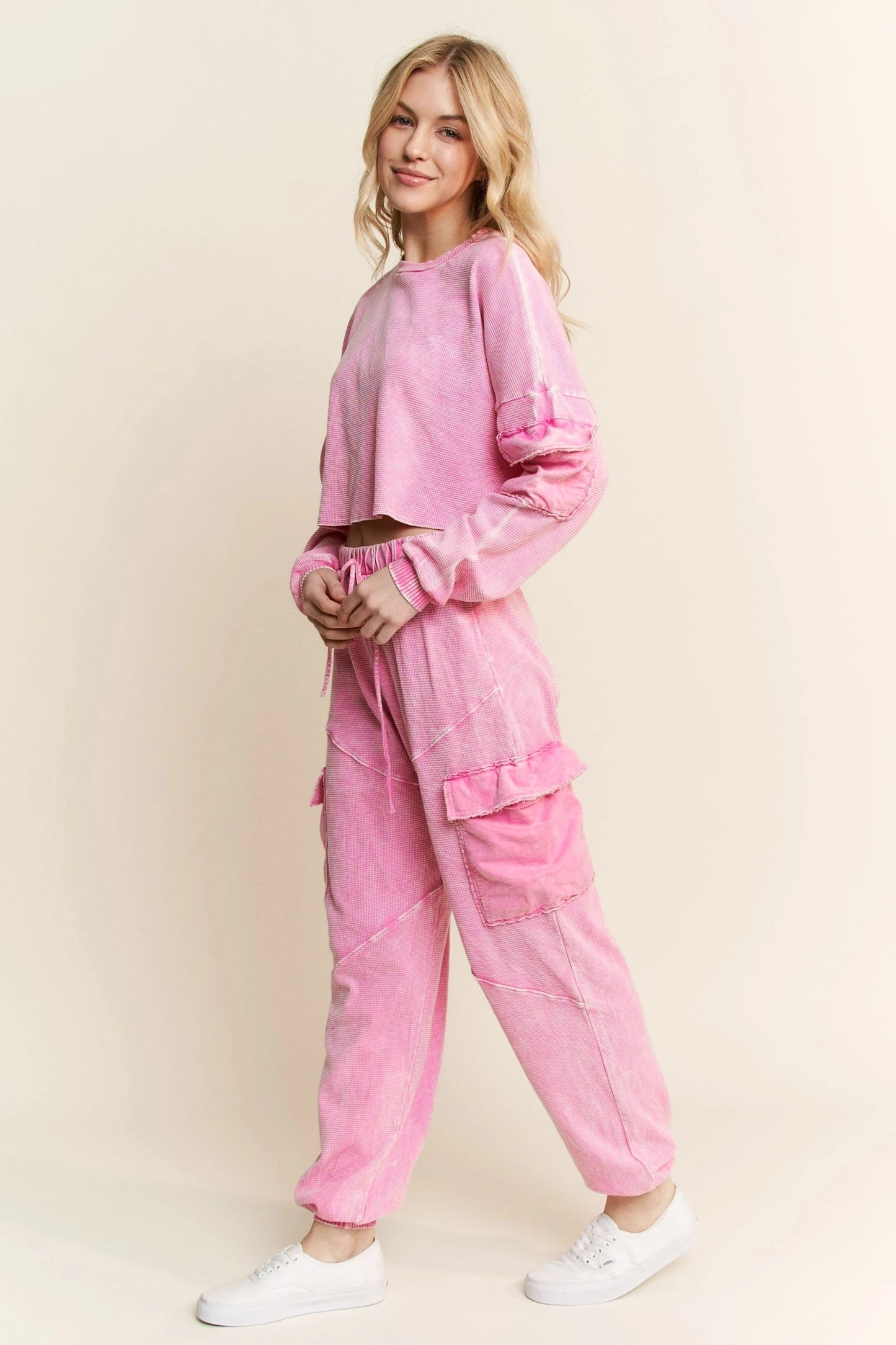 J. HER Thermal Jogger Cargo Pants Bubblegum