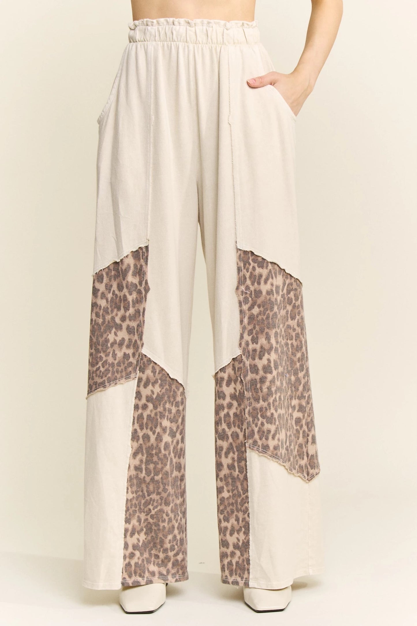 J HER Leopard Natural with Crochet Lace Set