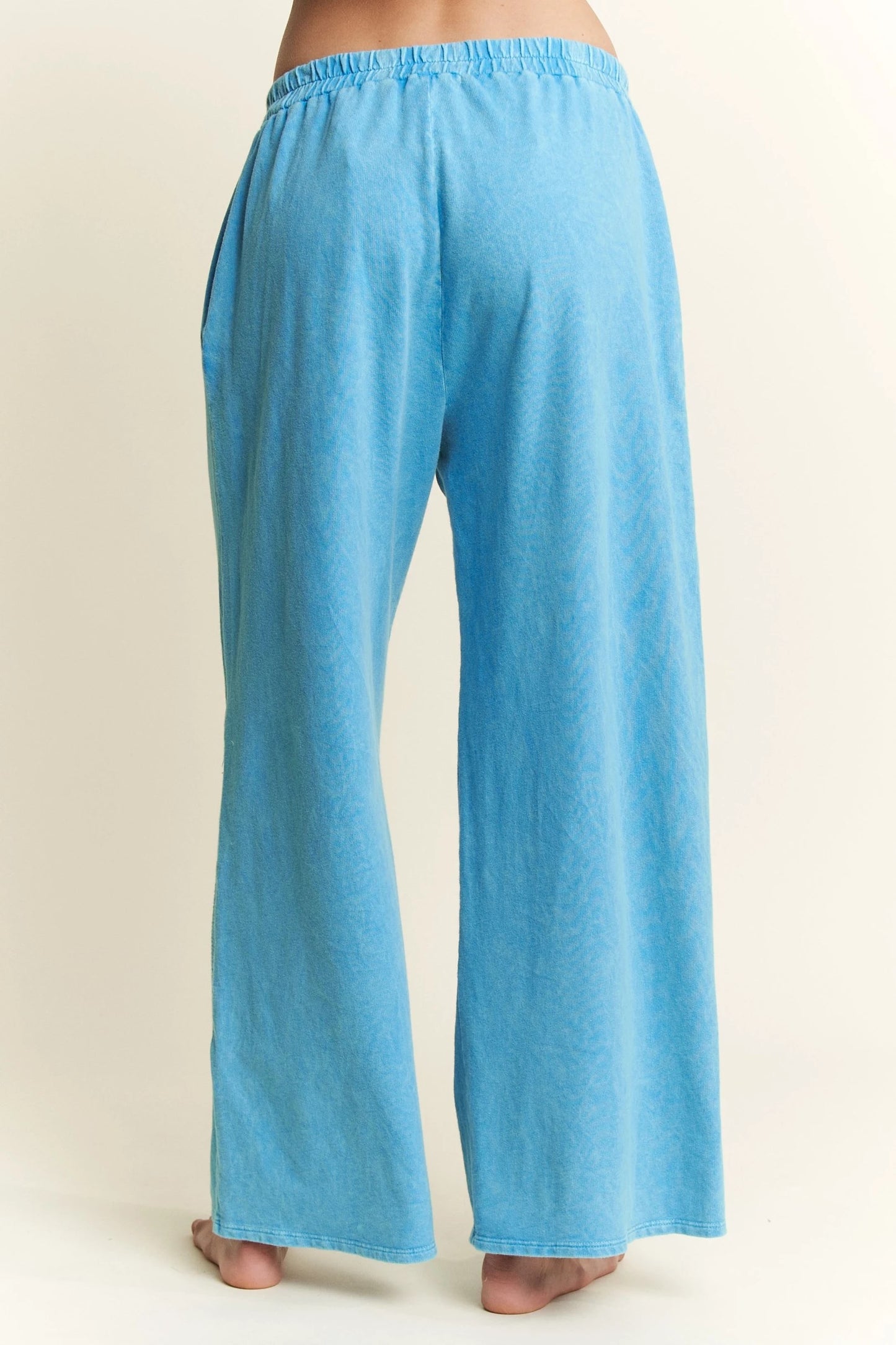 J. HER Mineral Washed Mesh Star Pants Ocean Blue