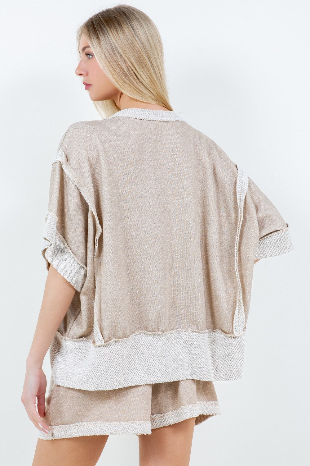 J HER Taupe Pocket Short Set