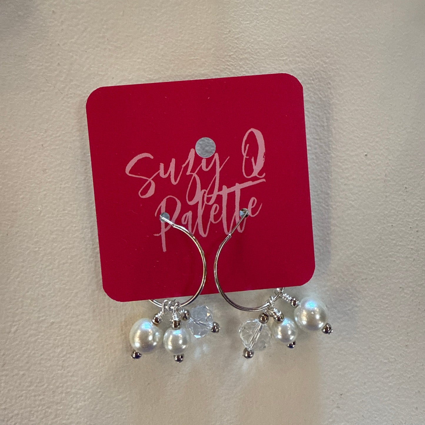 Double Pearl Hoop Earrings