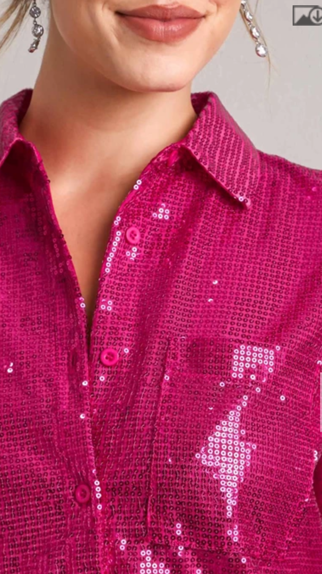 UMGEE pink sequin top
