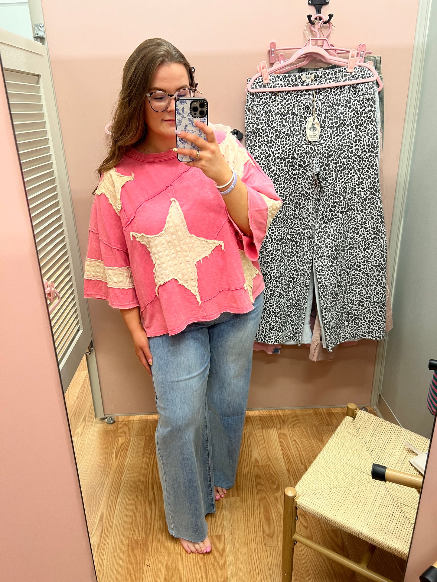 Oli & Hali Star Patch T-Shirt Pink