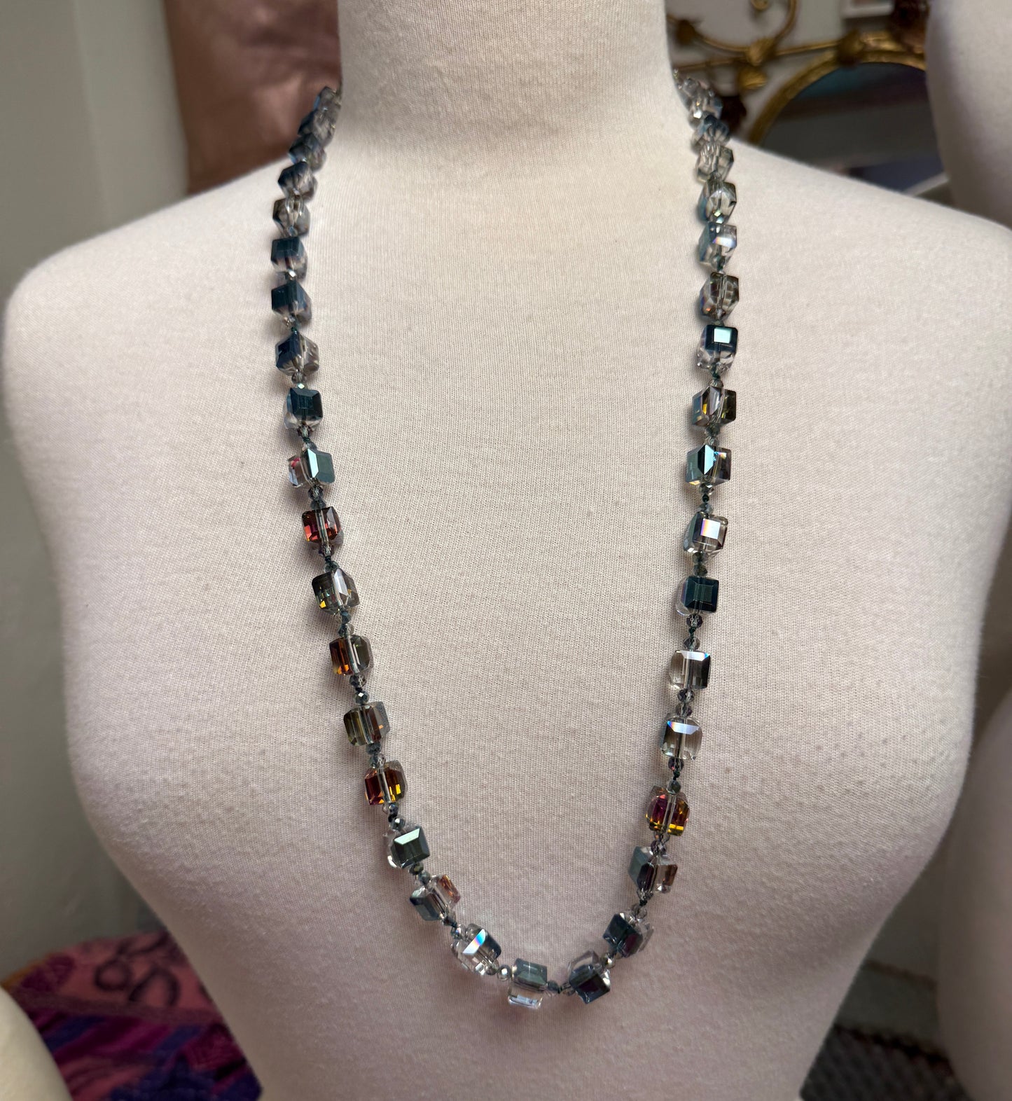 Volcano Long Cube Necklace