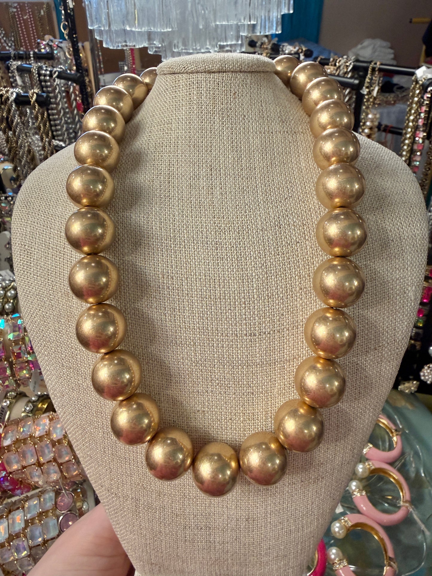 Gold Ball Necklace