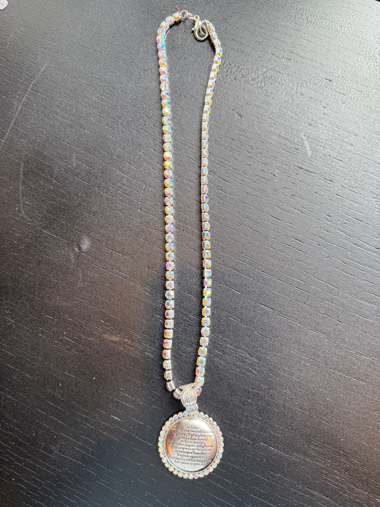 ALICE Long Lord's Prayer Crystal Necklace