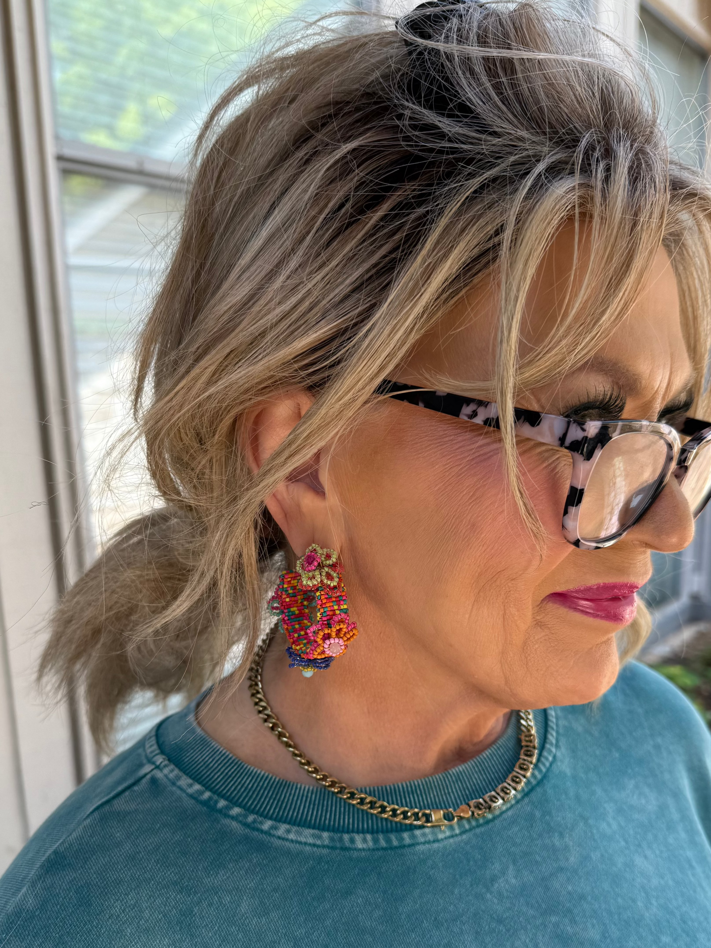 ALICE Multicolor Floral Beaded Earrings