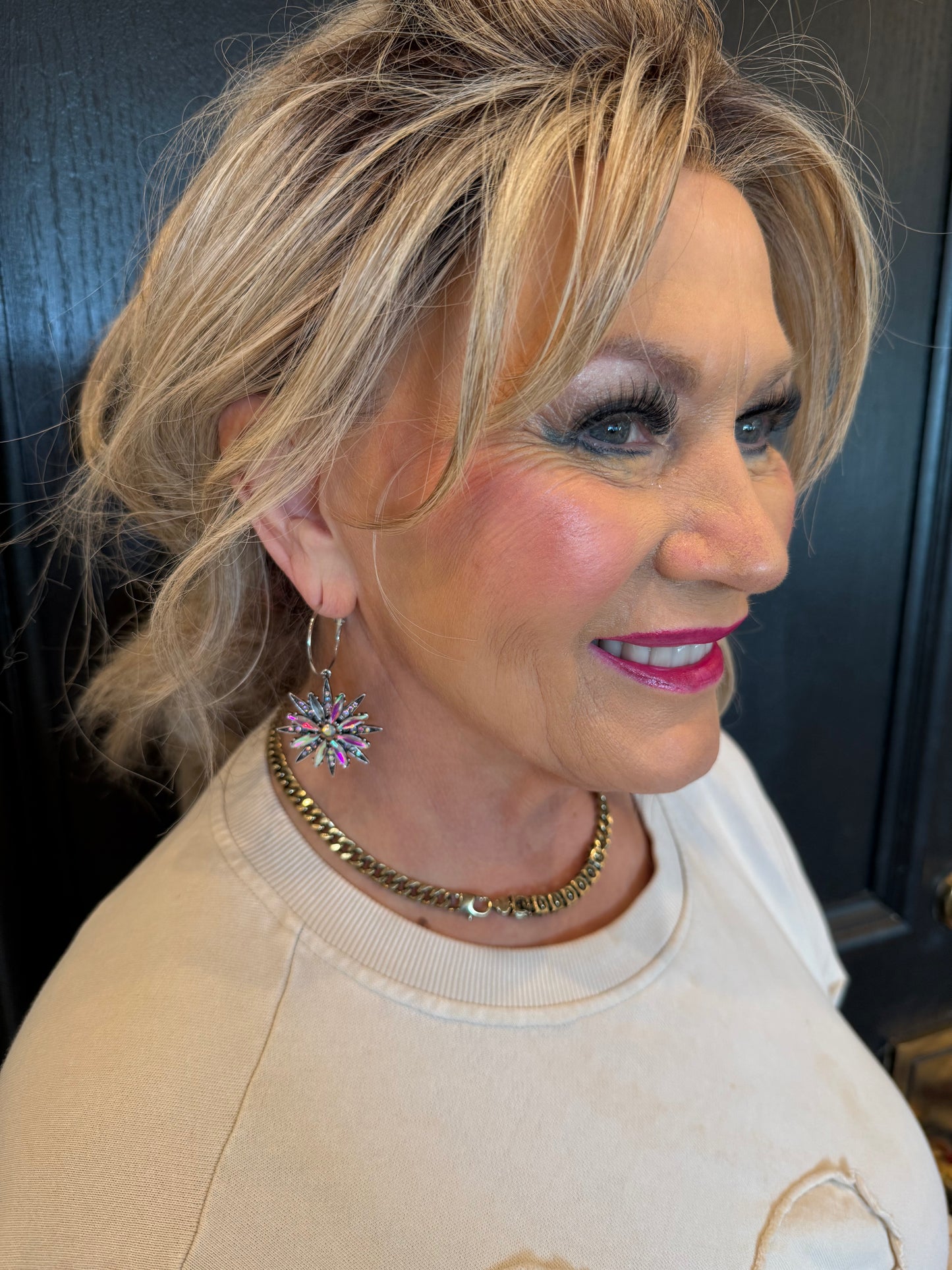 ALICE AB Floral Stone Earrings