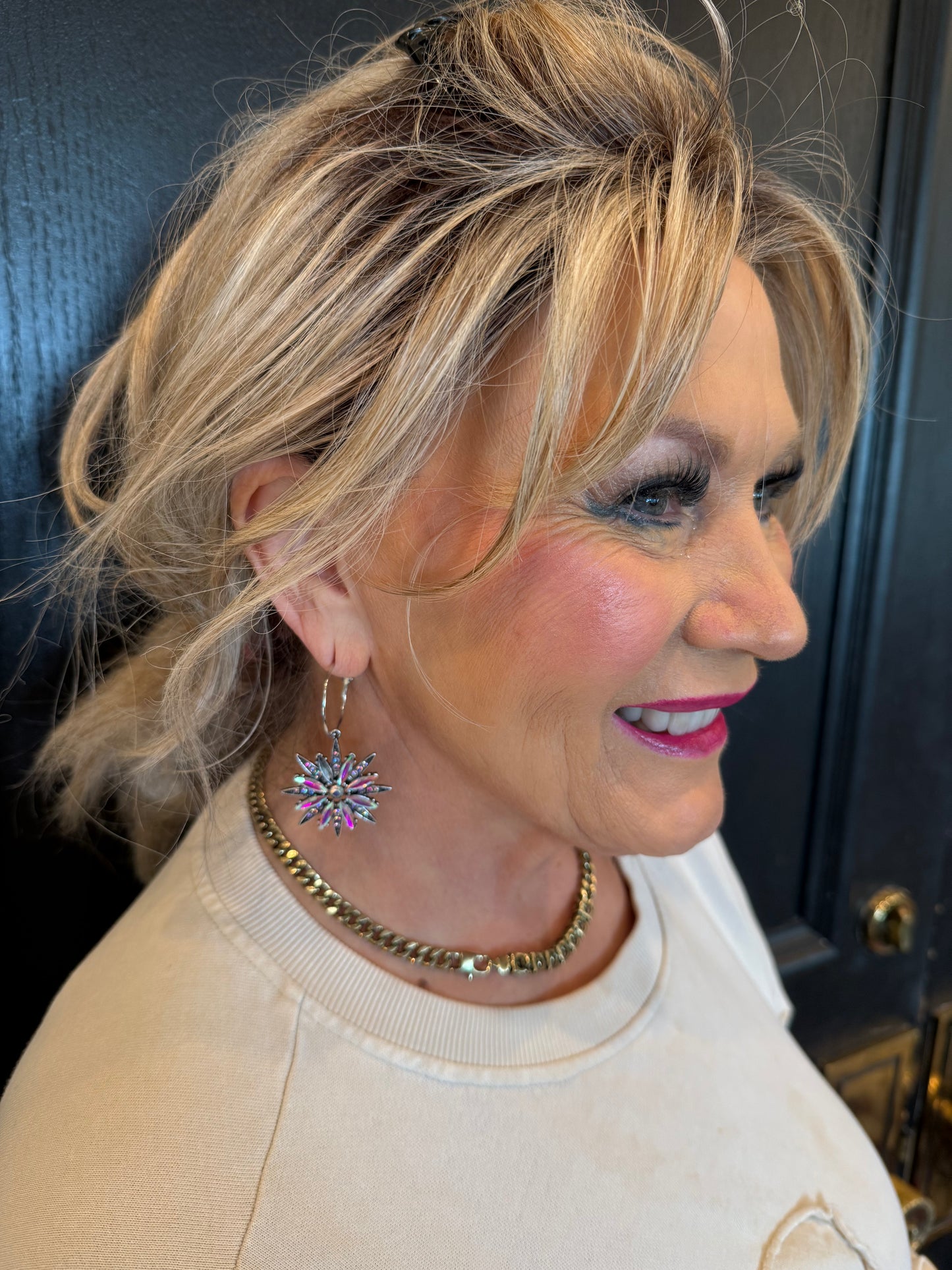 ALICE AB Floral Stone Earrings