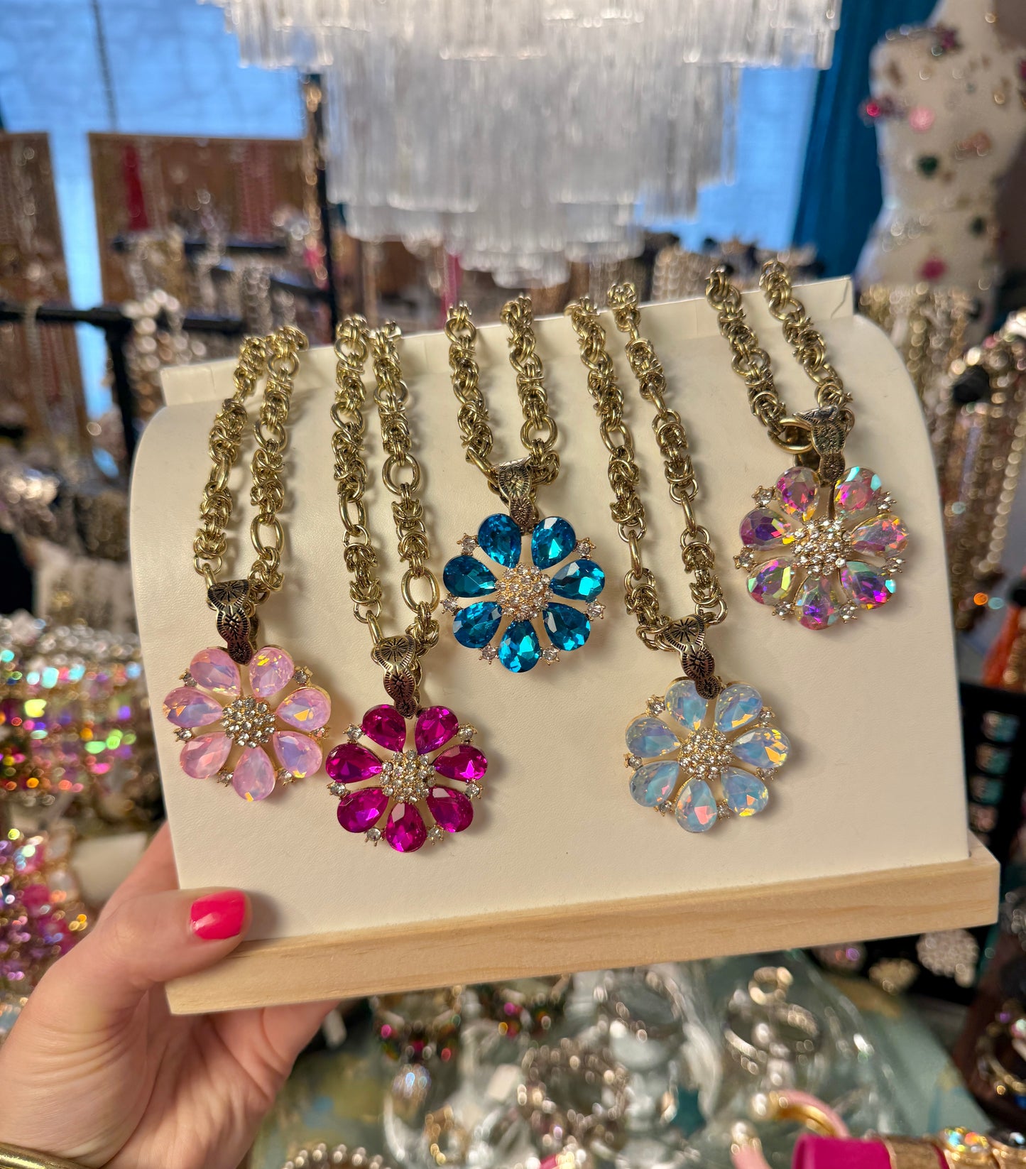 Crystal Flower Necklace
