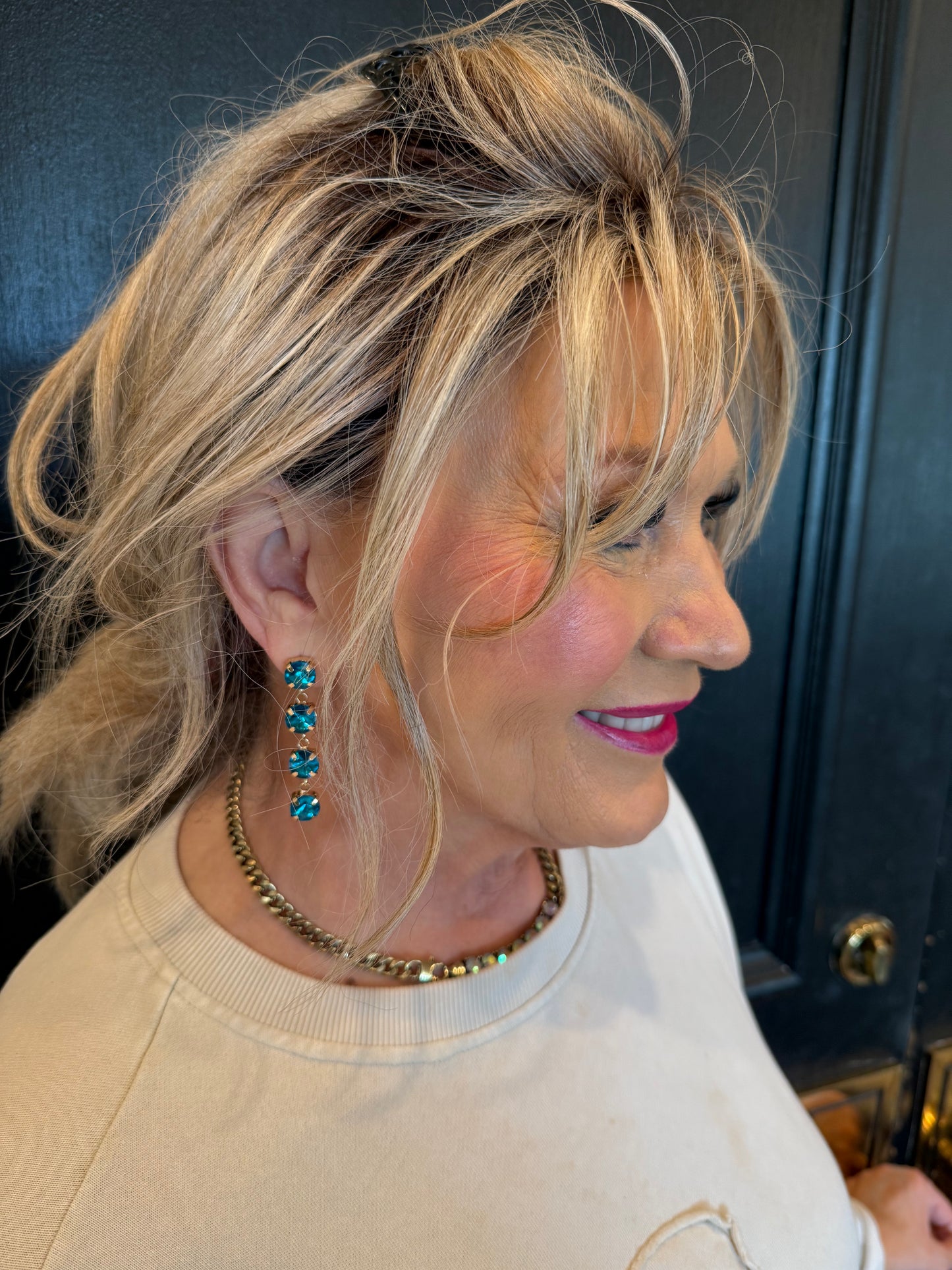 ALICE Teal Stone Earrings