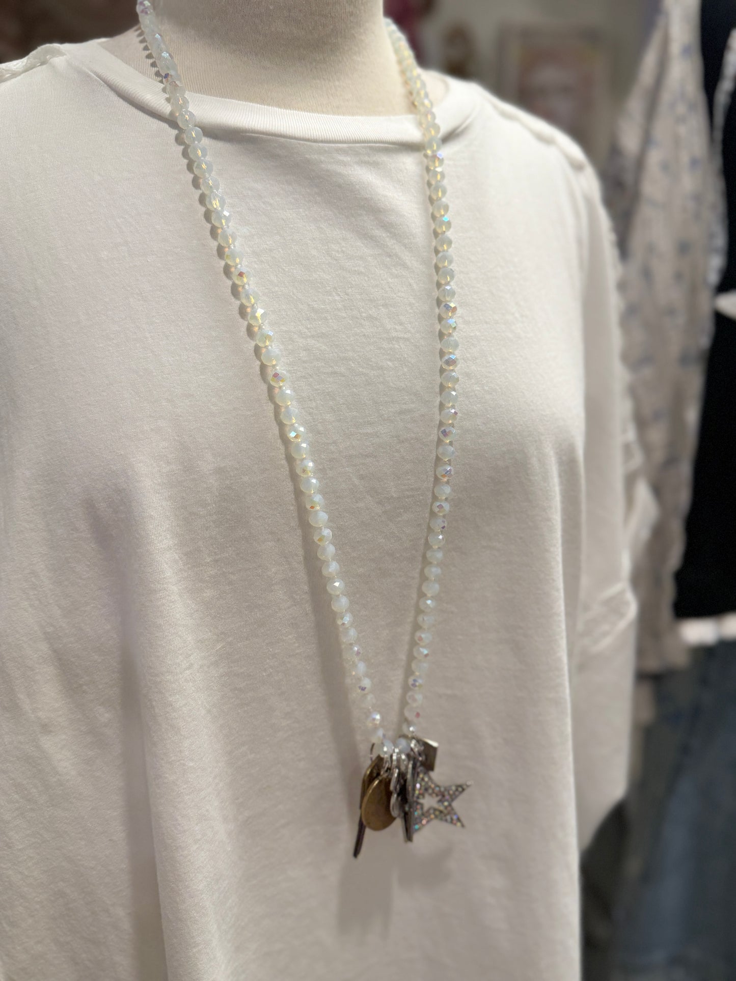 Beaded Long Key Necklace