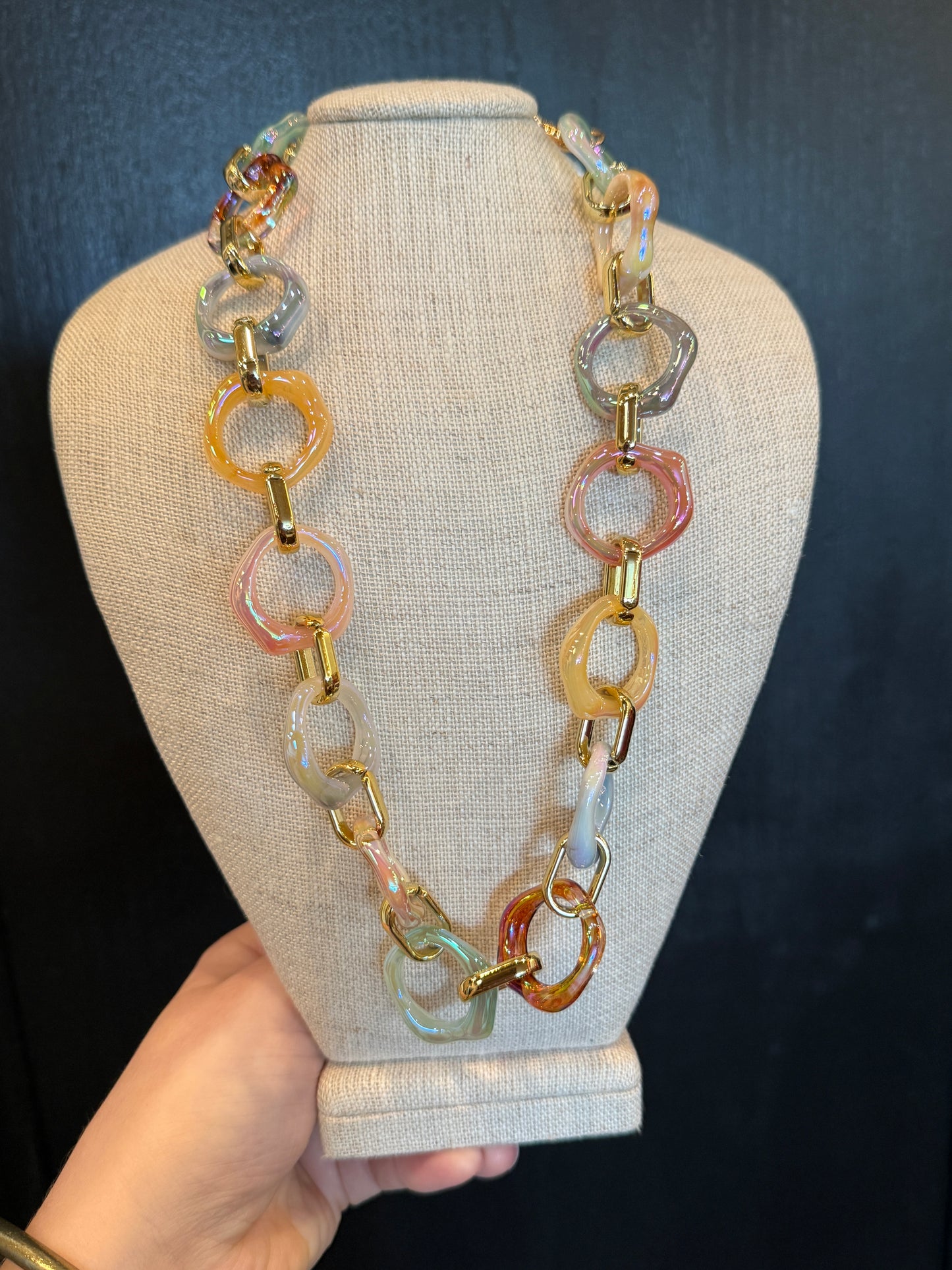 Resin Pastel Multicolor Necklace