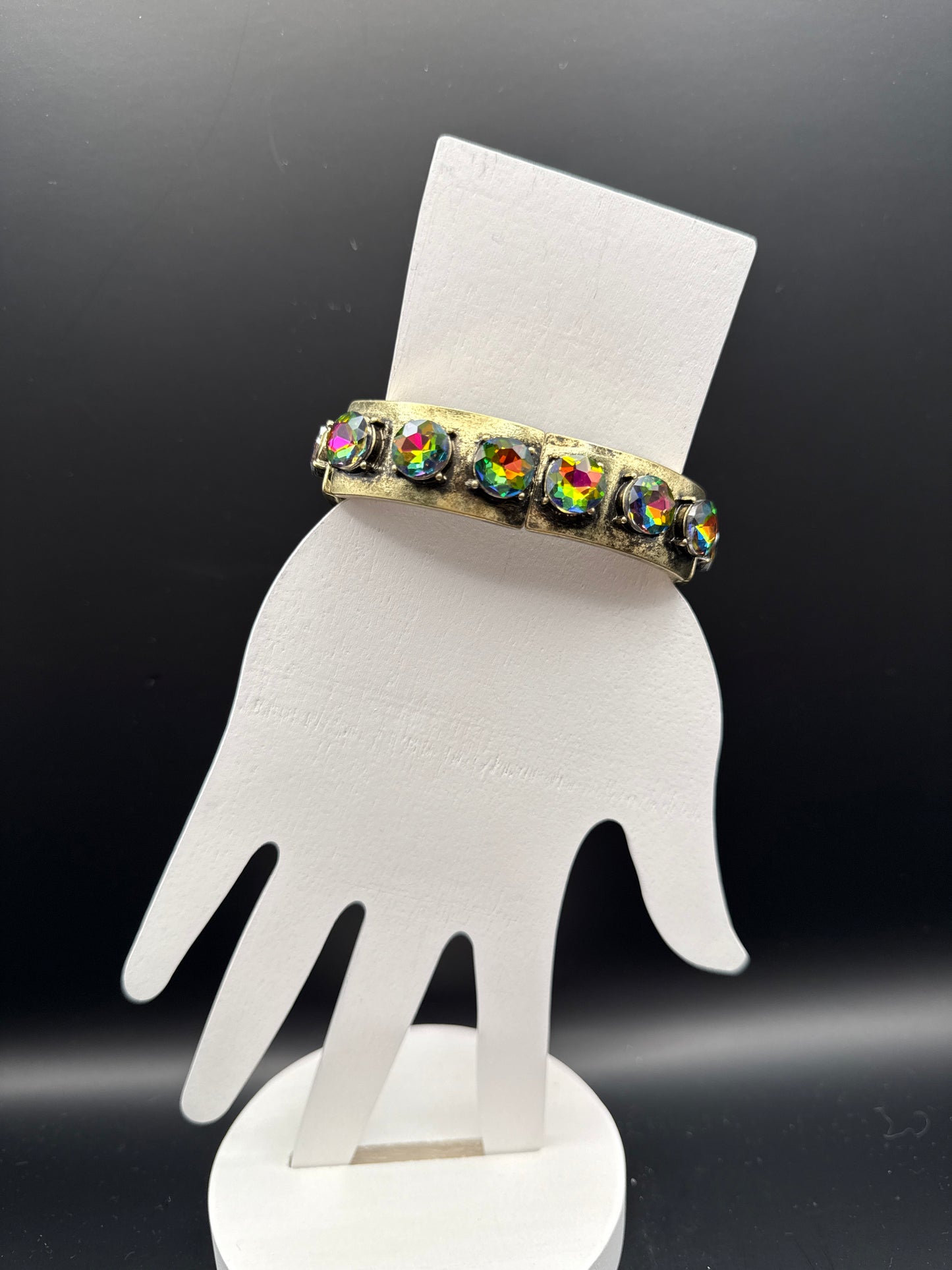 Large Volcano Stone Gold Bracelet