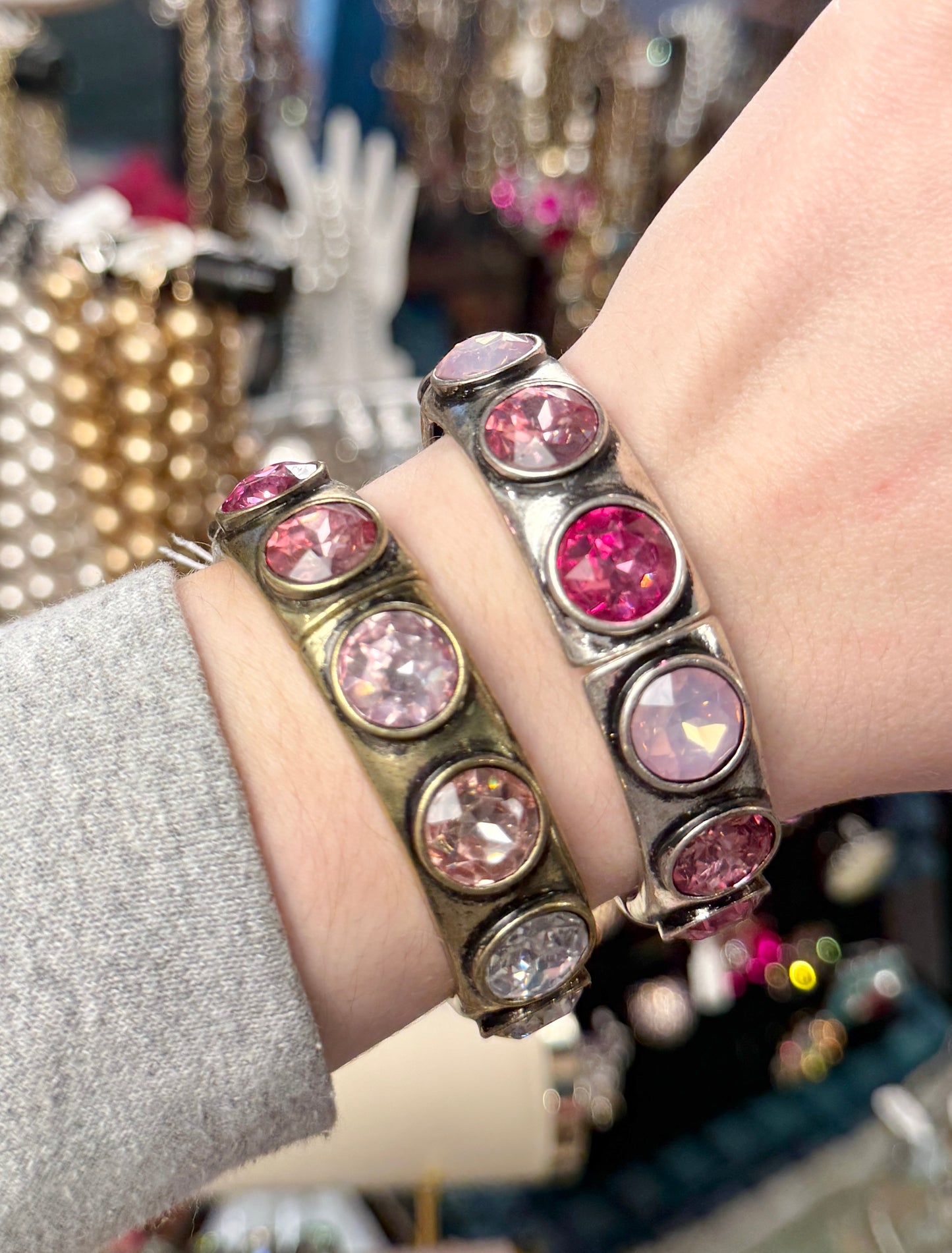 Pink Multi Crystal Bracelet