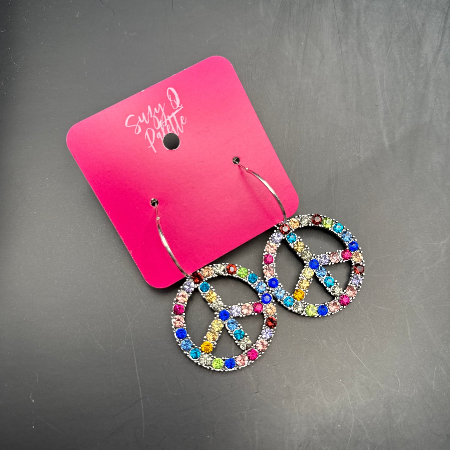 ALICE Multicolor Stone Peace Earrings