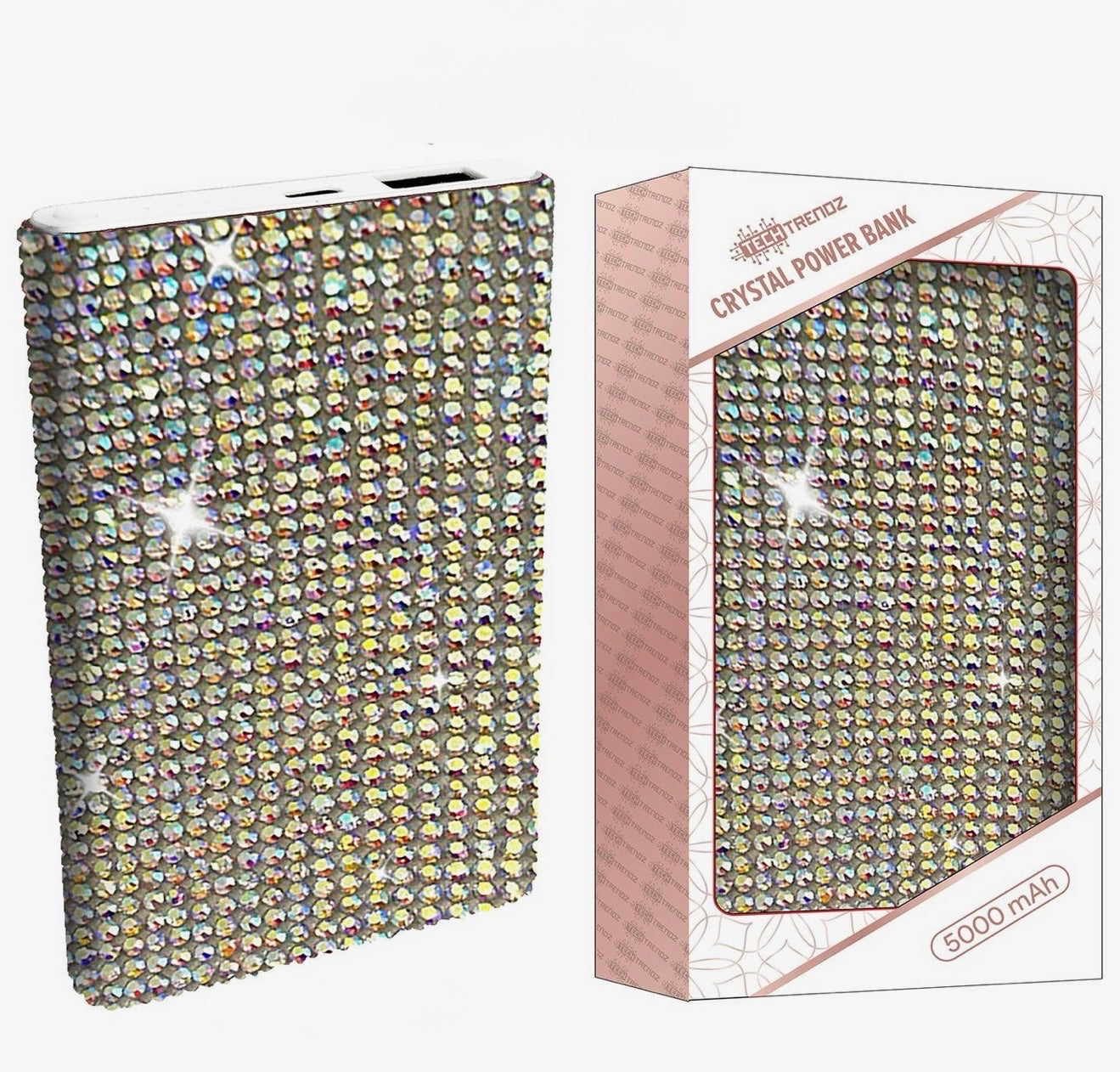 Silver Crystal Power Bank