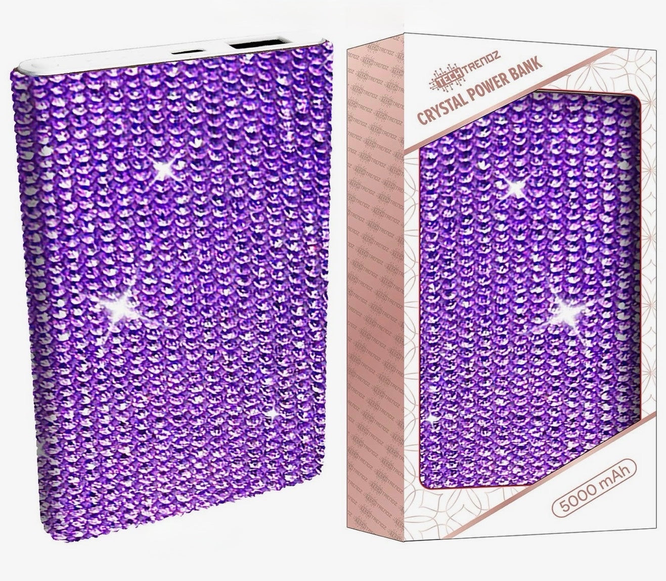 Purple Crystal Power Bank