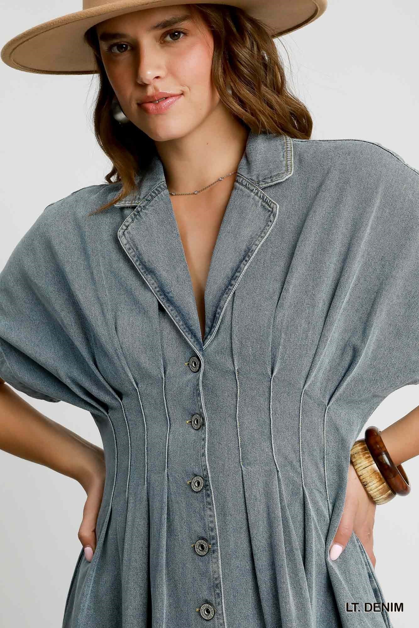 UMGEE Denim Button Down Dress