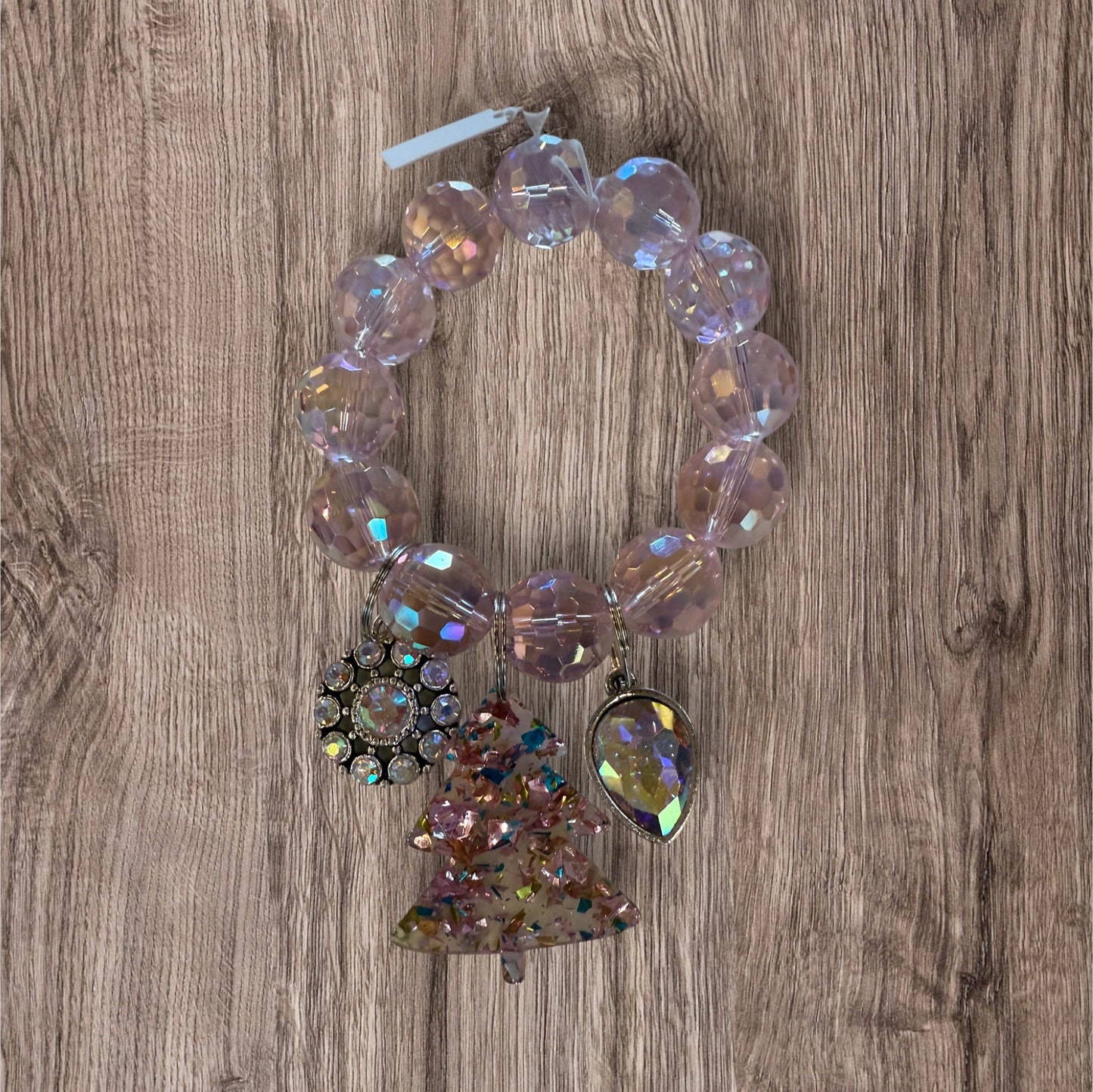 Pink Christmas Tree Bracelet