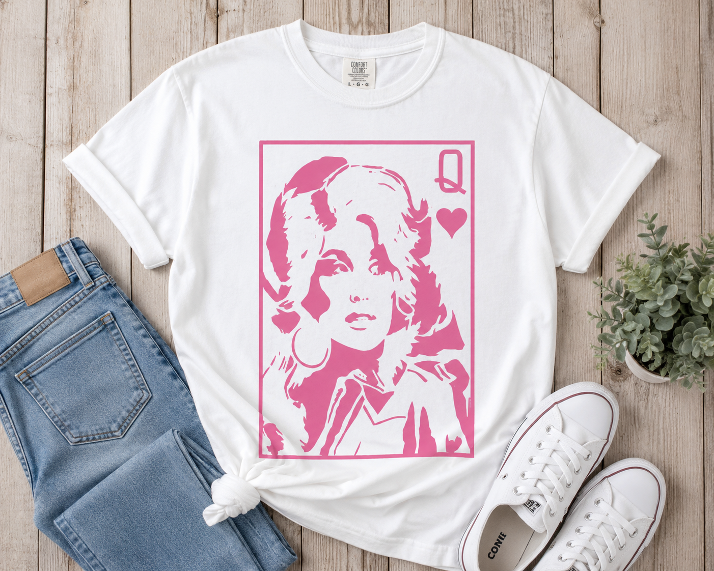J Coons Queen Dolly Crystal Tee