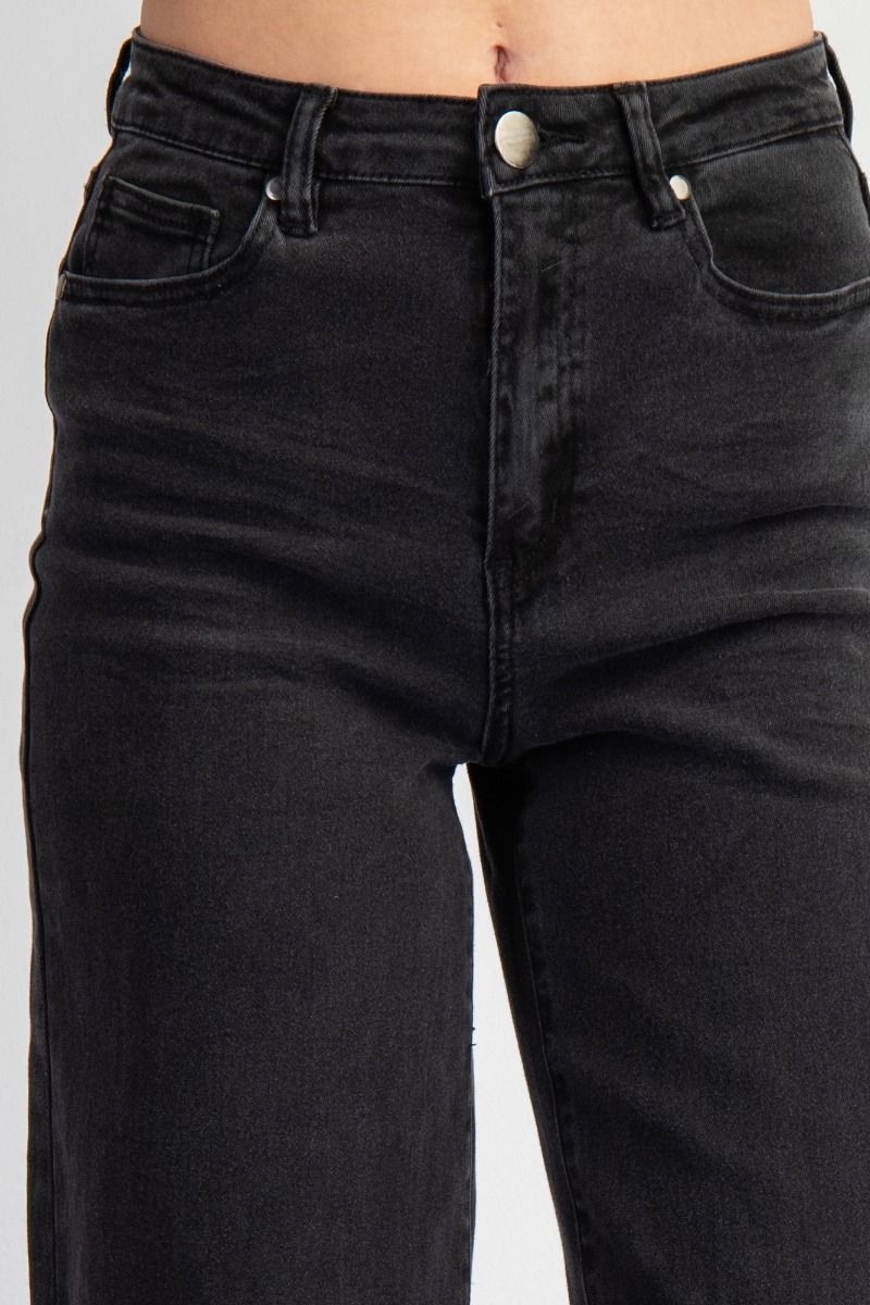 EASEL Soft Stretch High Waisted Pants Black