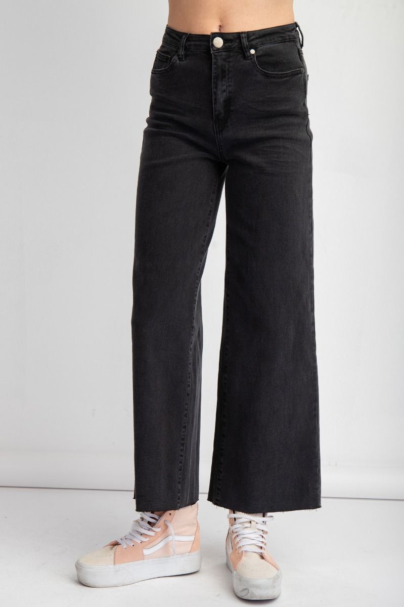 EASEL Soft Stretch High Waisted Pants Black